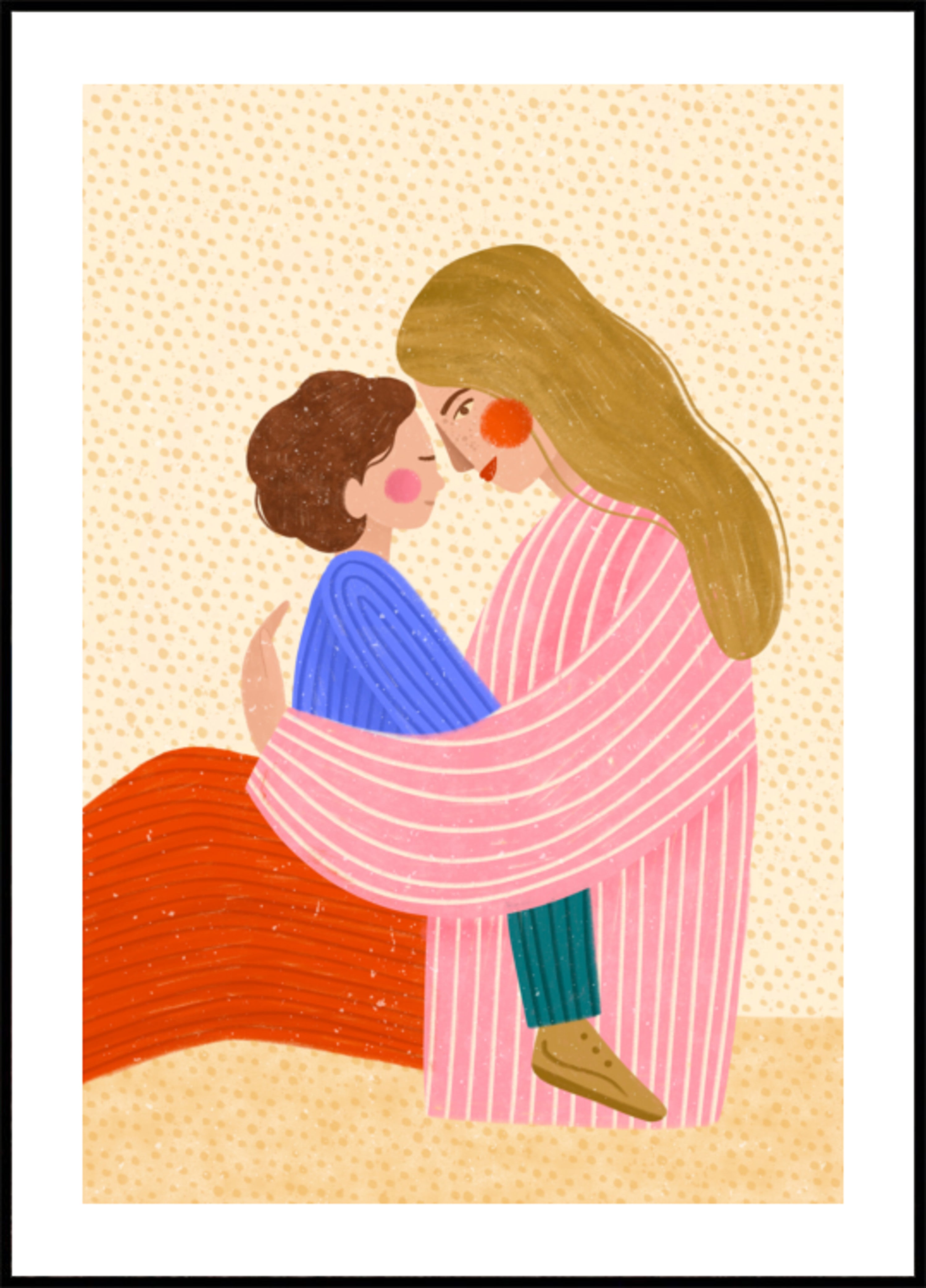 Abbraccio amorevole della madre e del bambino