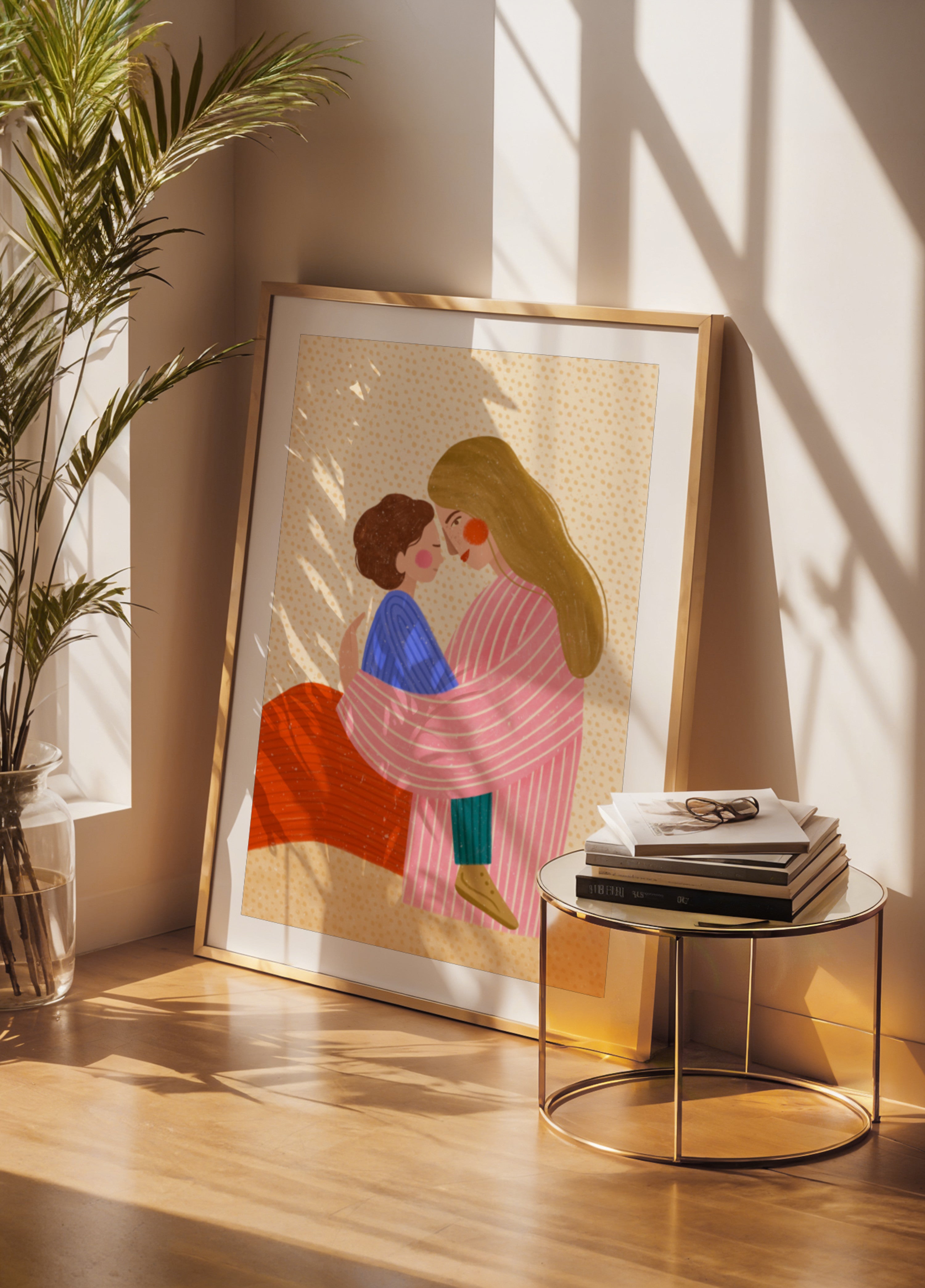 Abbraccio amorevole della madre e del bambino