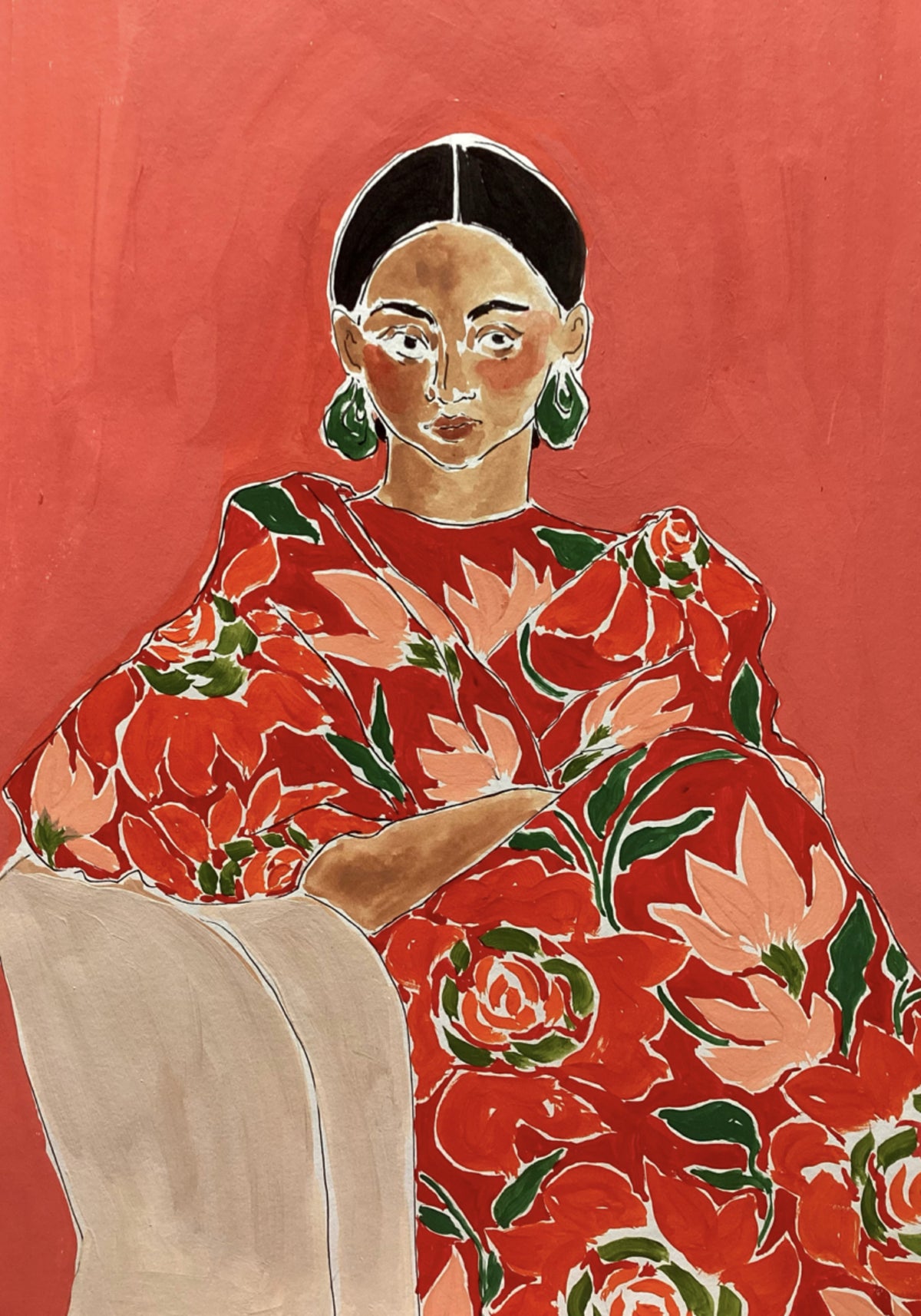 Ritratto di moda vibrante