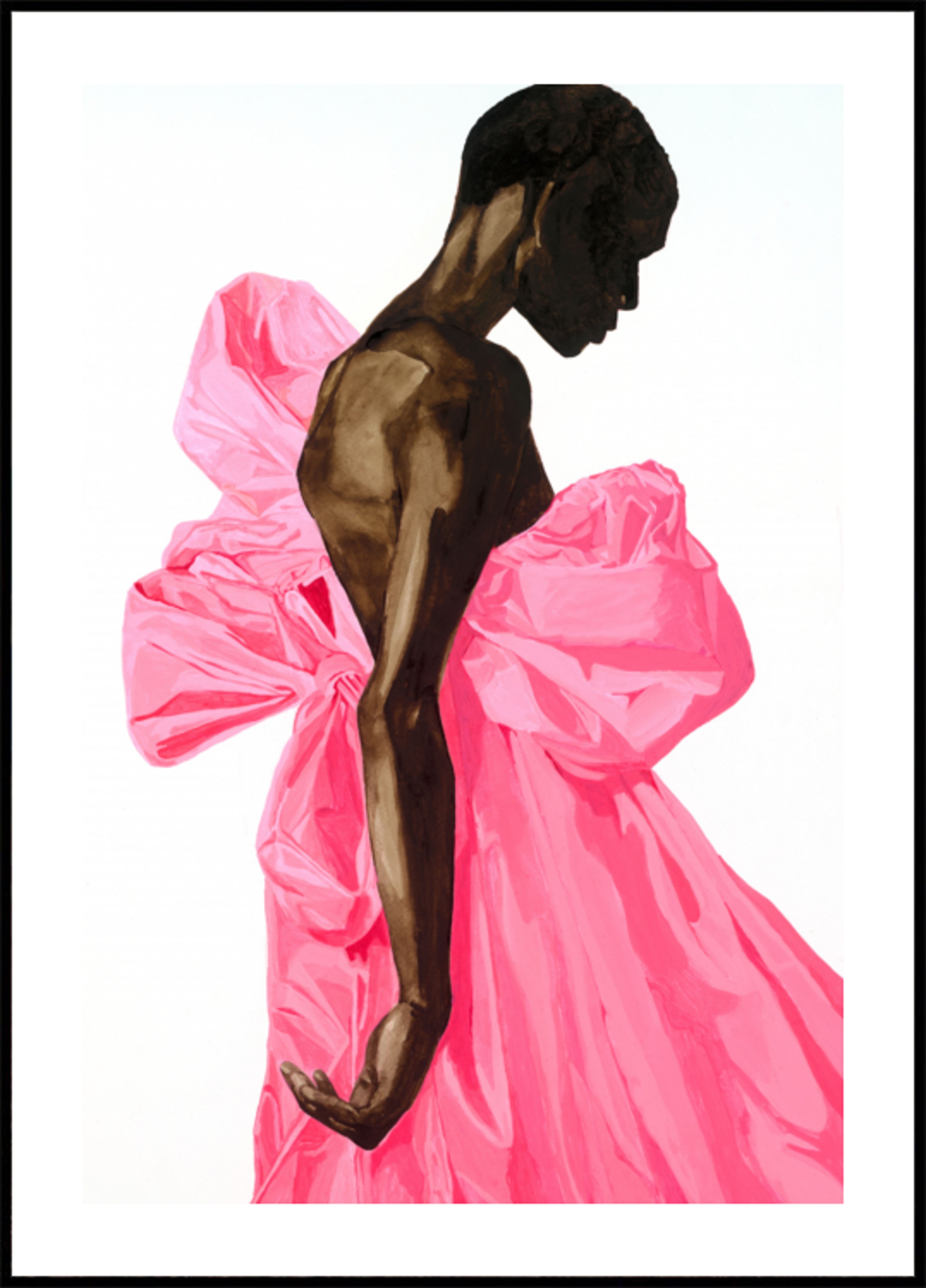 Abito con fiocco rosa vivace