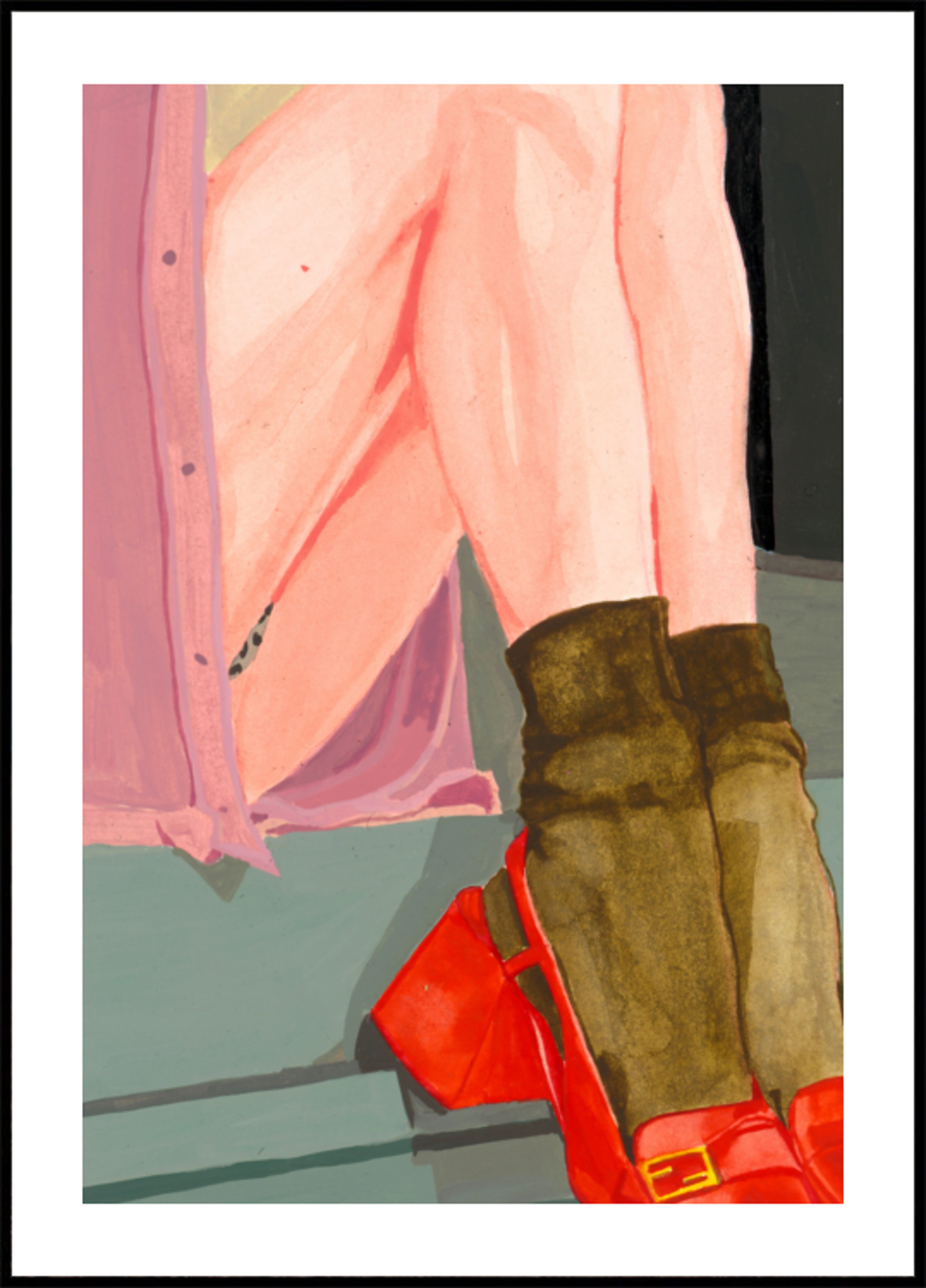 Scarpe Rosse Gambe Colorate