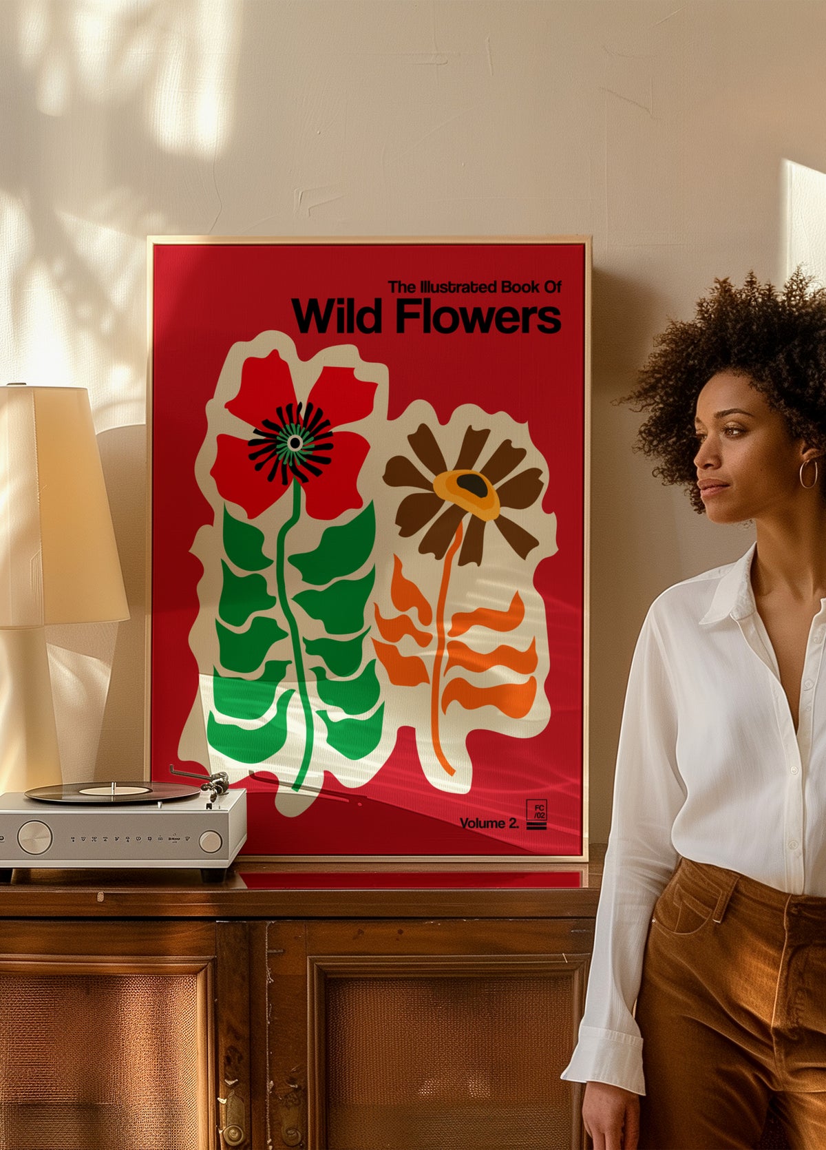 Illustrazione retrò di fiori di campo