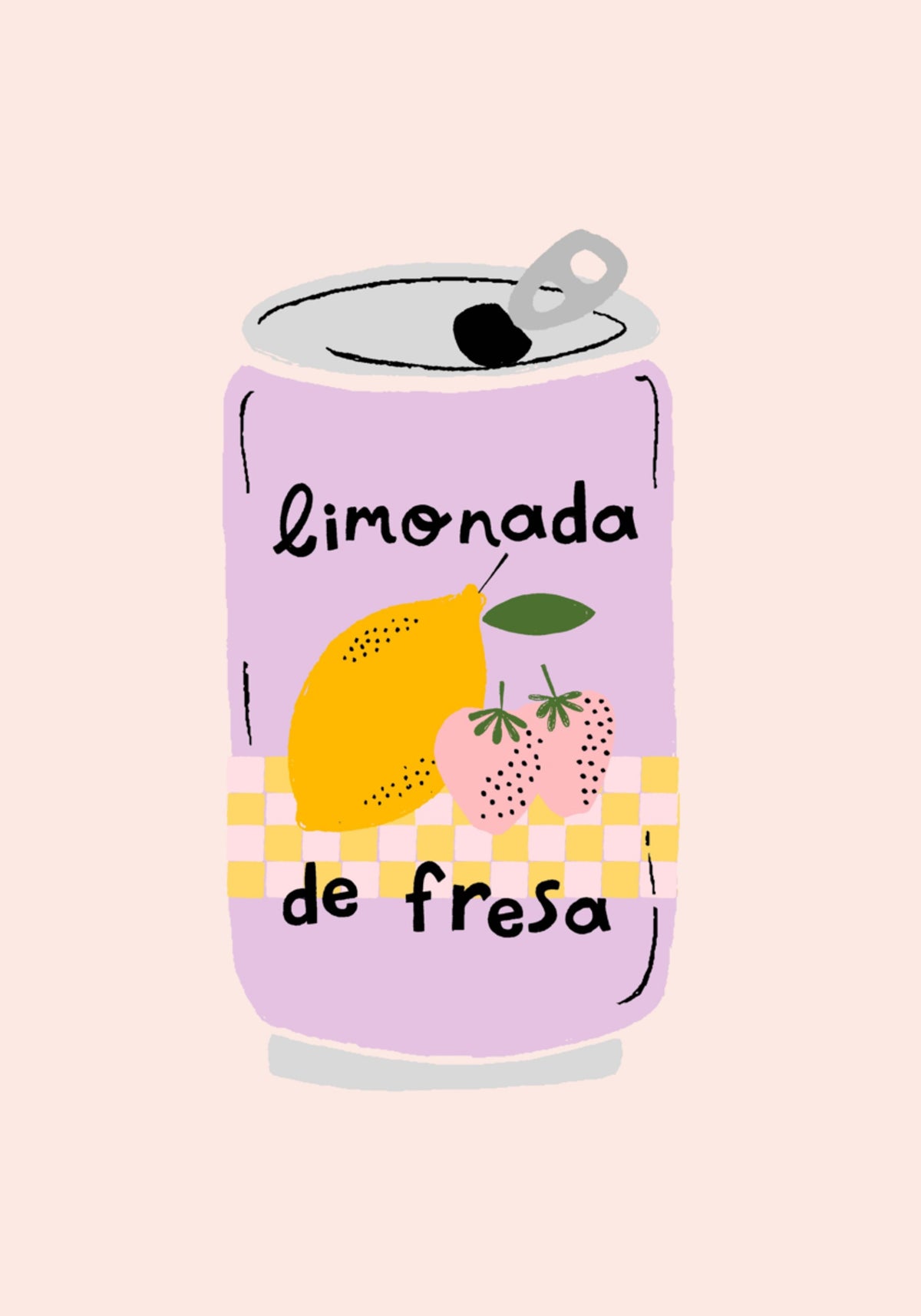 Lattina di limonata alla fragola