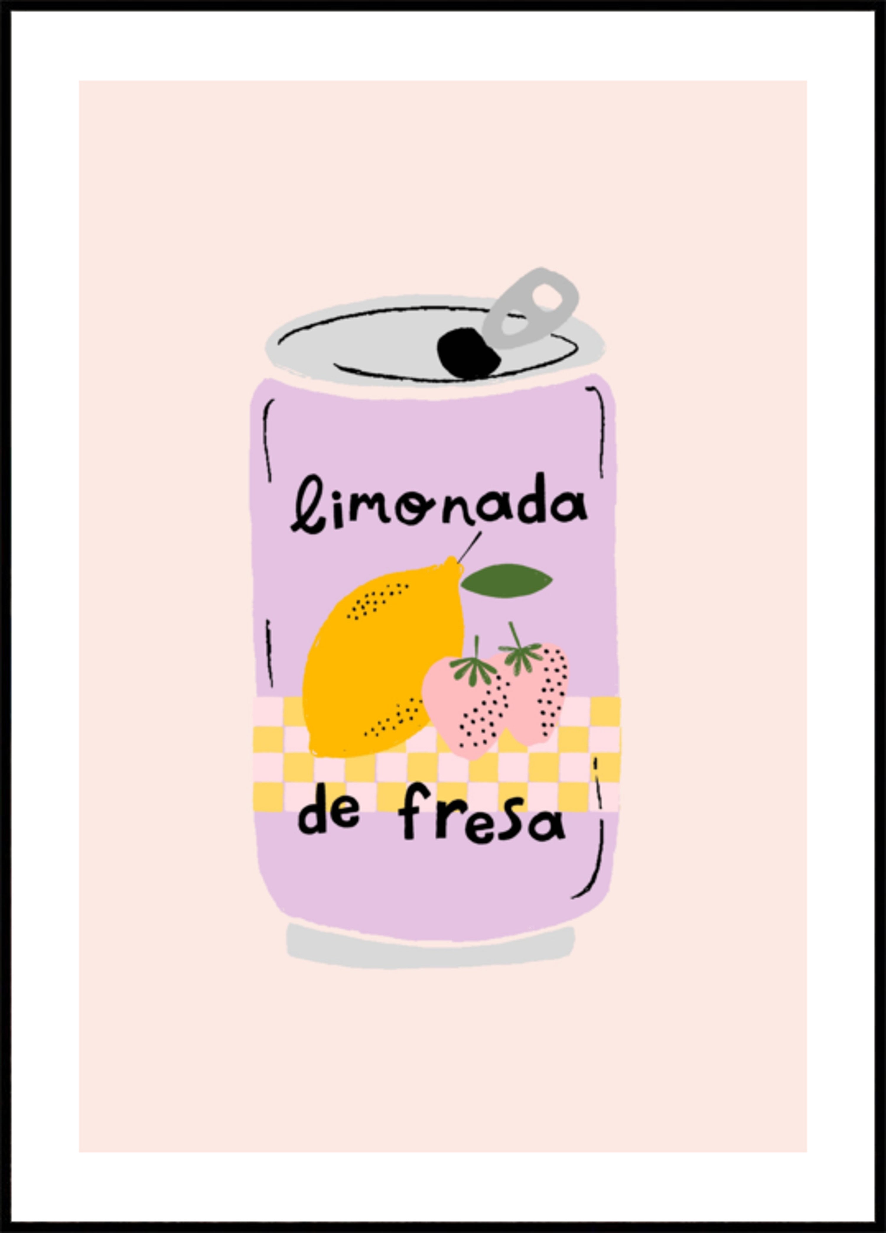 Lattina di limonata alla fragola