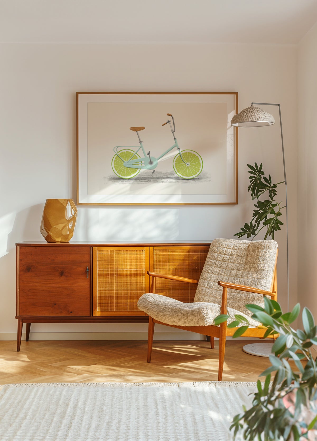 Ruota di bicicletta in calce