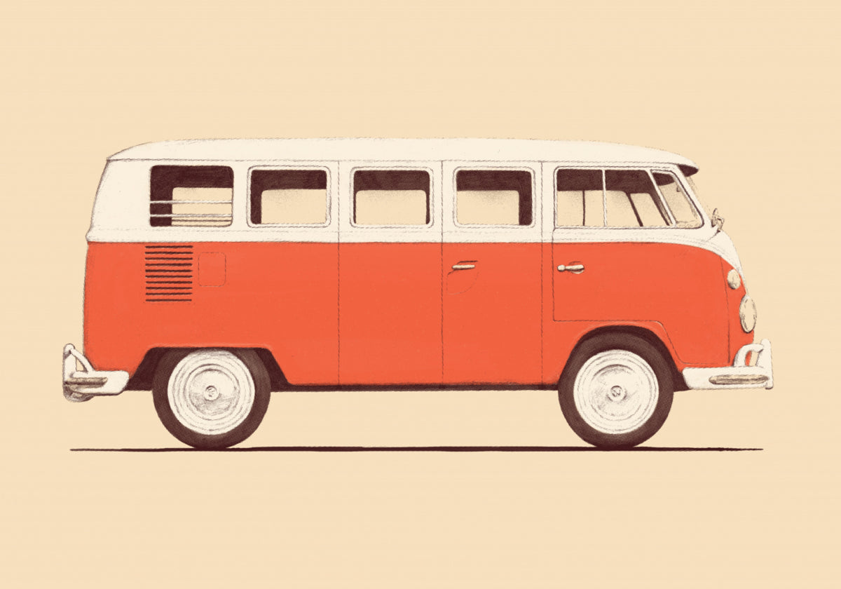 Classico camper rosso