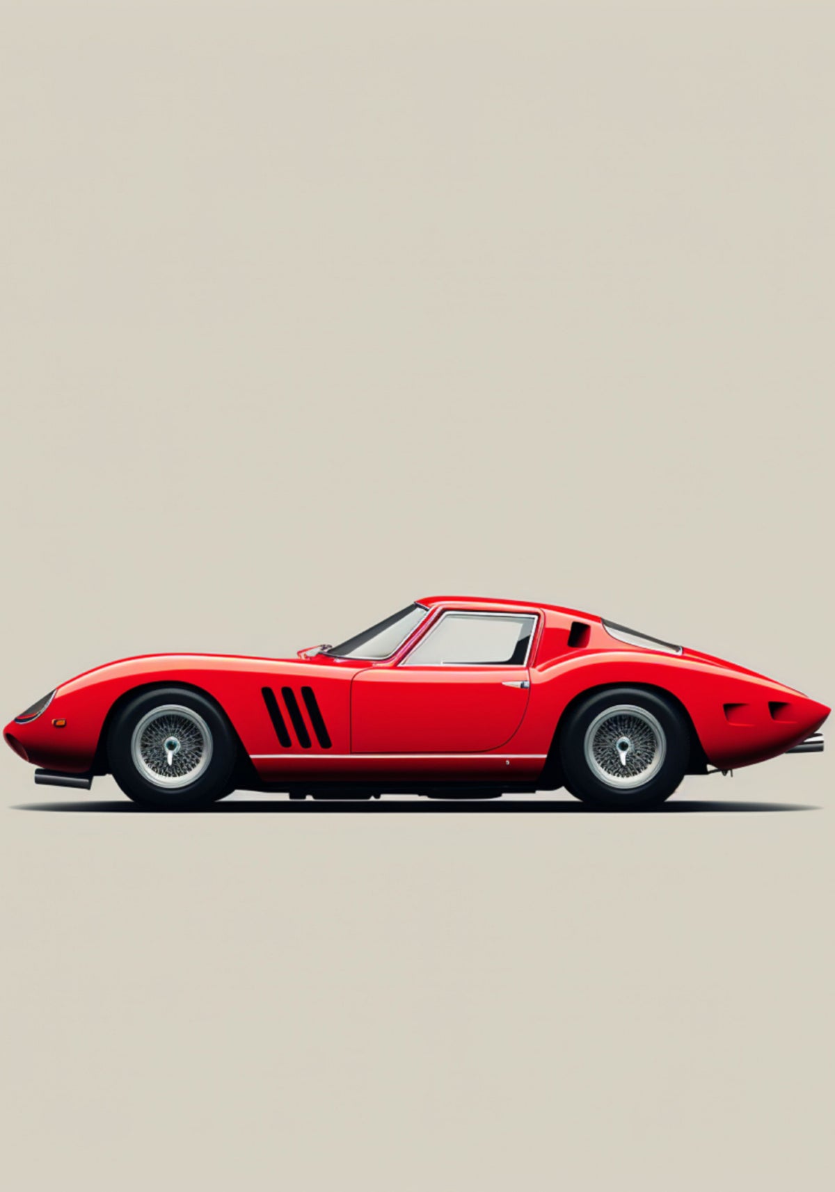 Elegante auto sportiva rossa