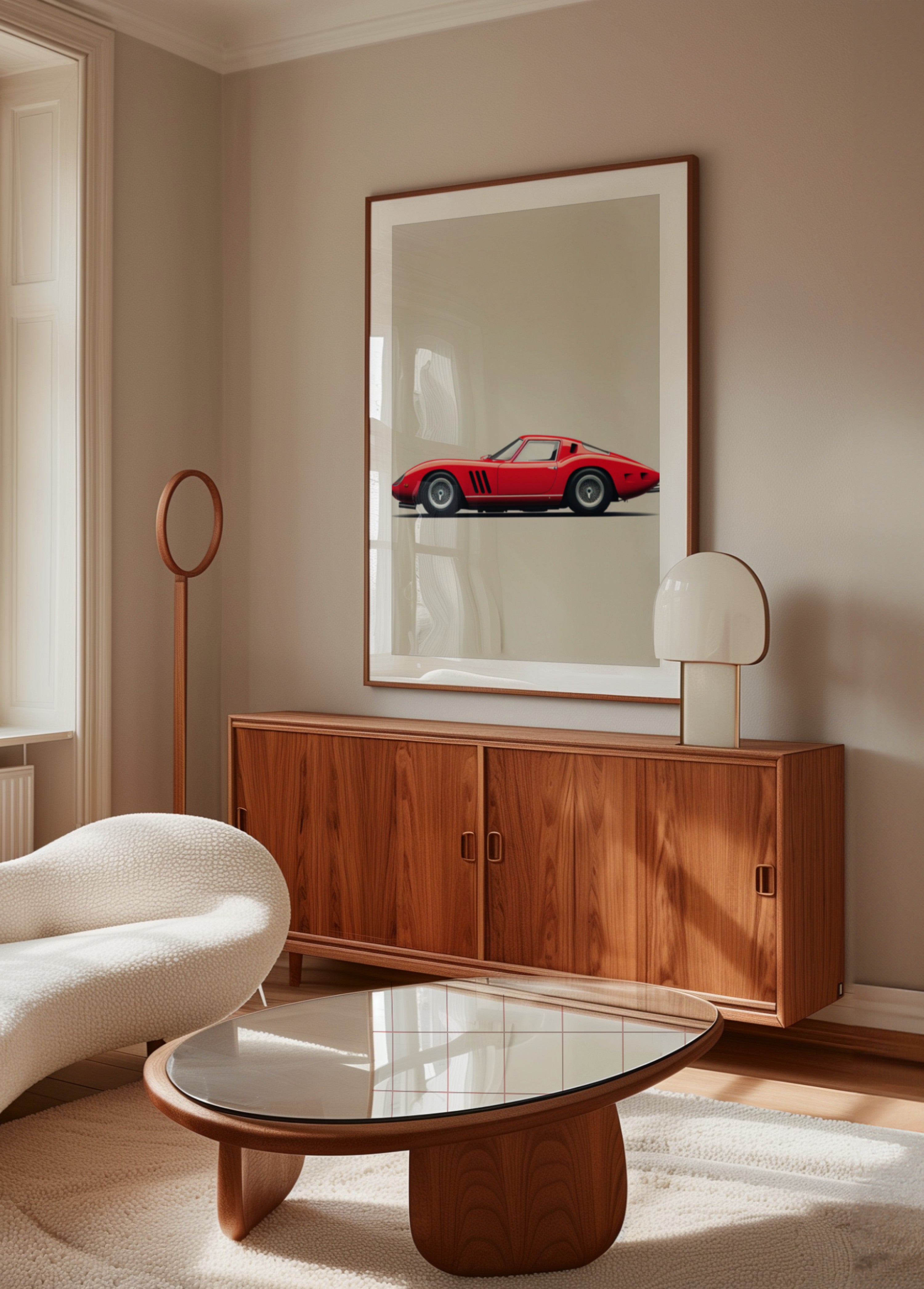 Elegante auto sportiva rossa