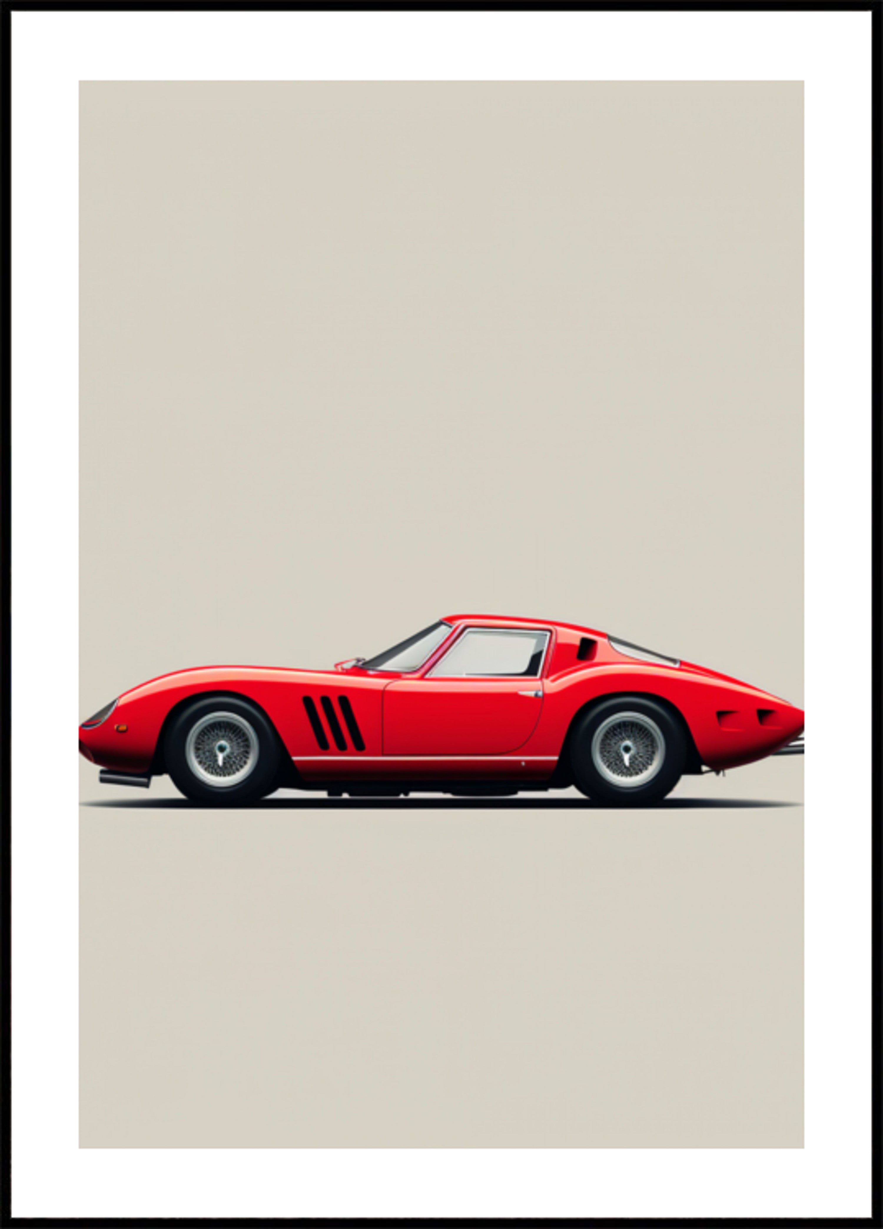 Elegante auto sportiva rossa