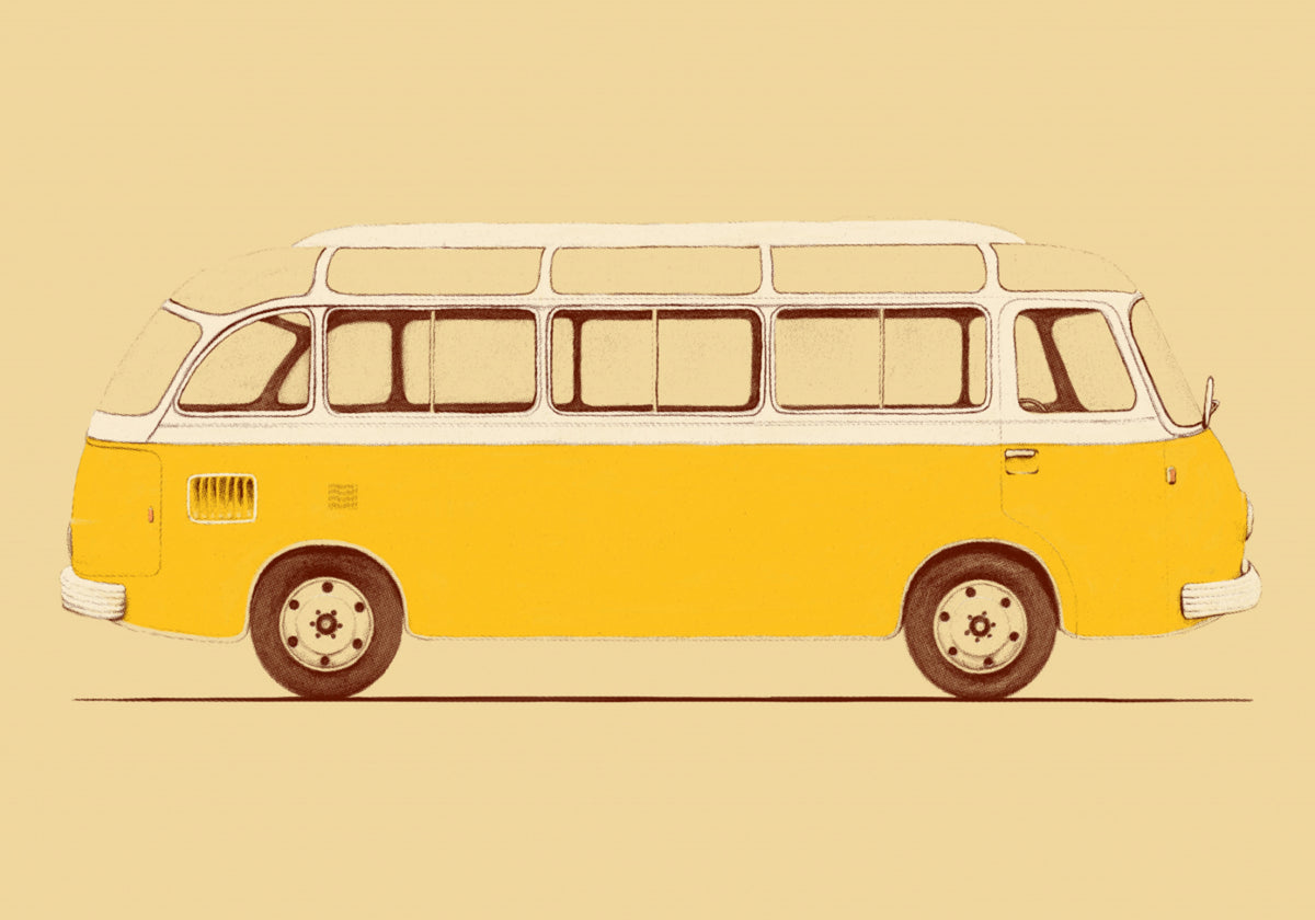 Autobus giallo d'epoca