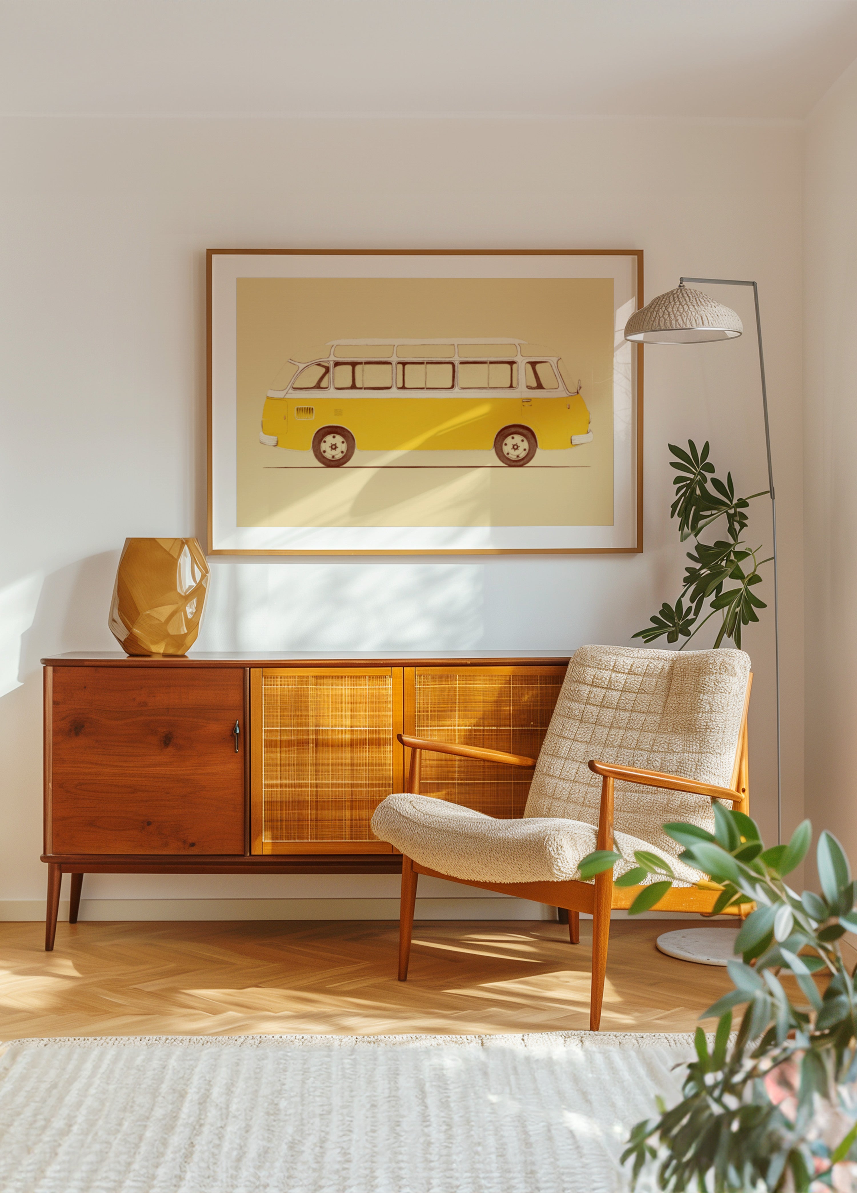 Autobus giallo d'epoca