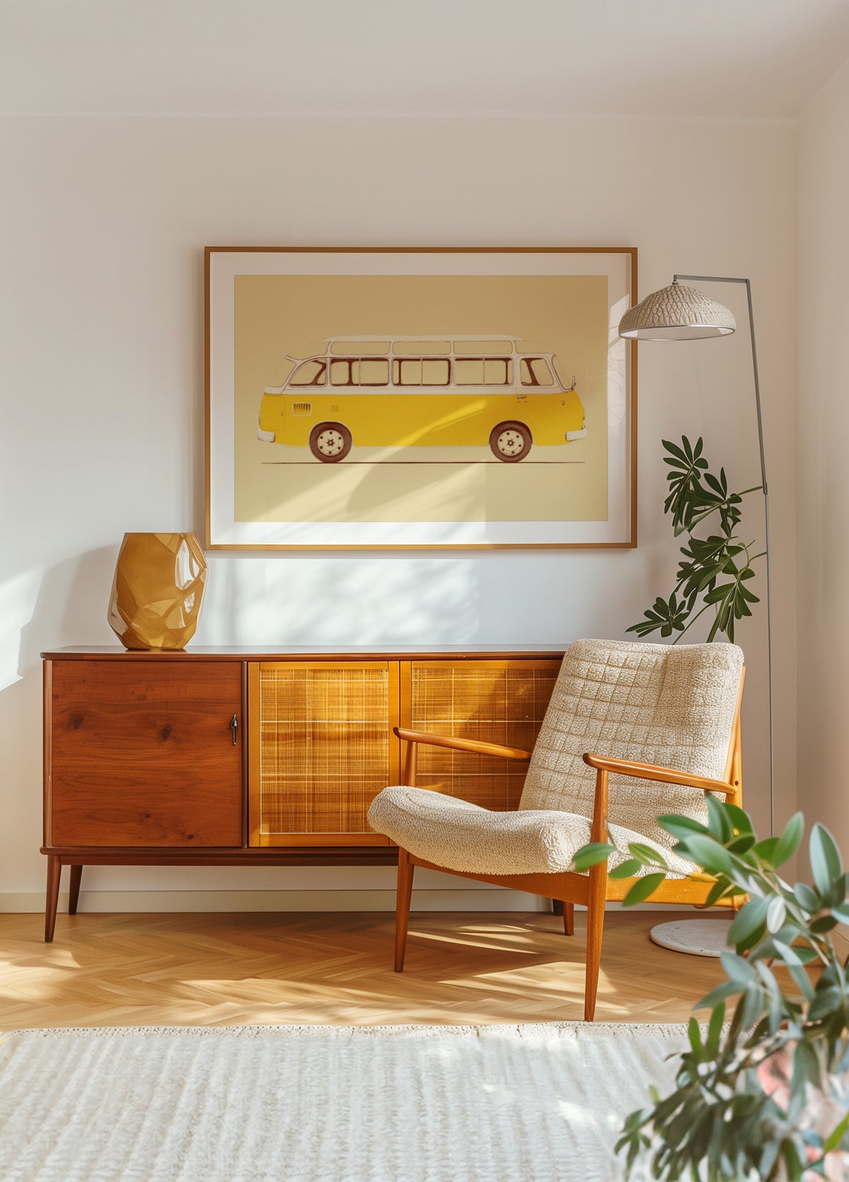Autobus giallo d'epoca