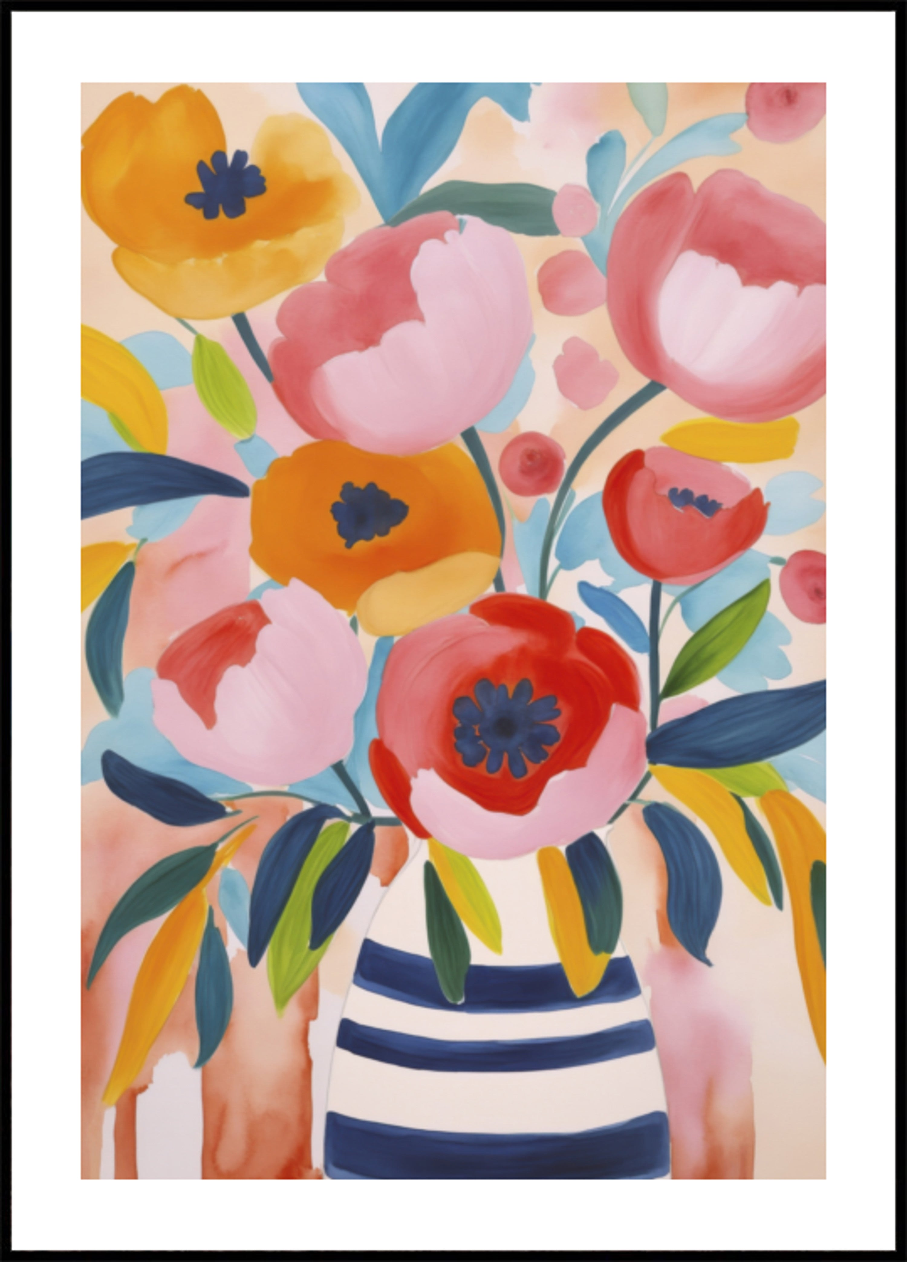 Bouquet a strisce vibranti