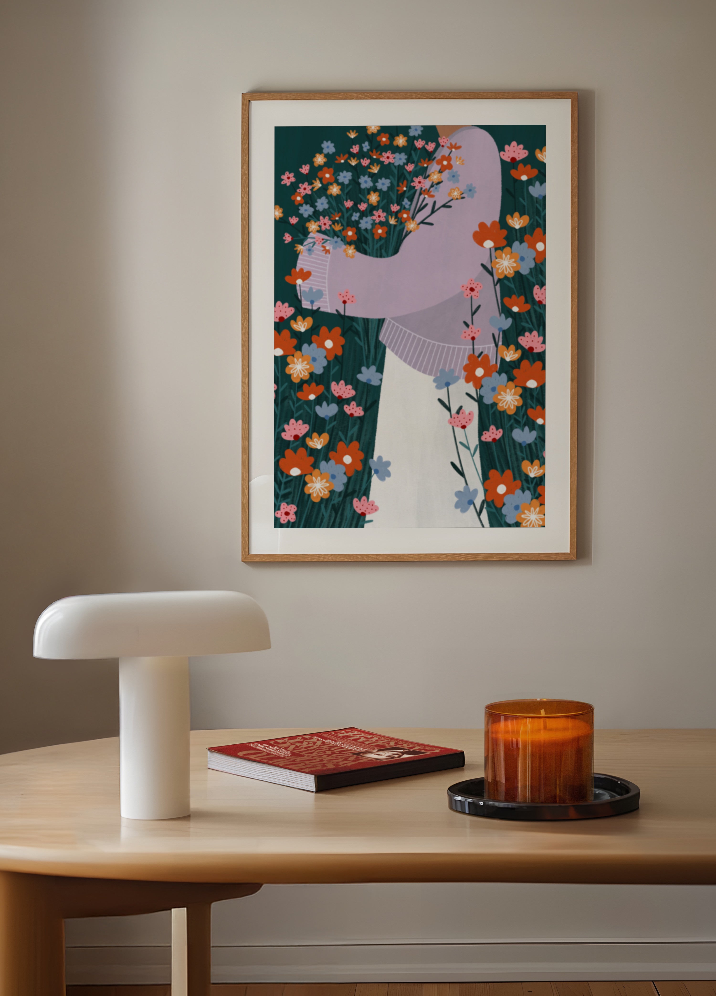 Fiori felici della tenuta della donna