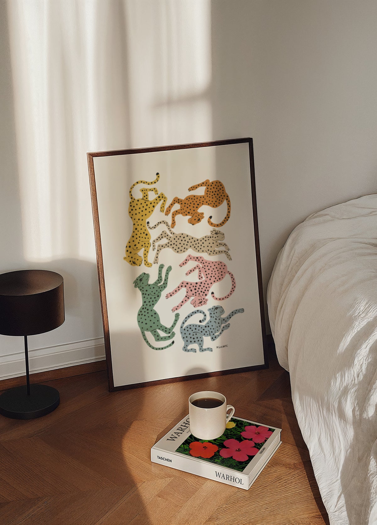 Ghepardi danzanti colorati