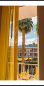 Vista sul resort sulle palme