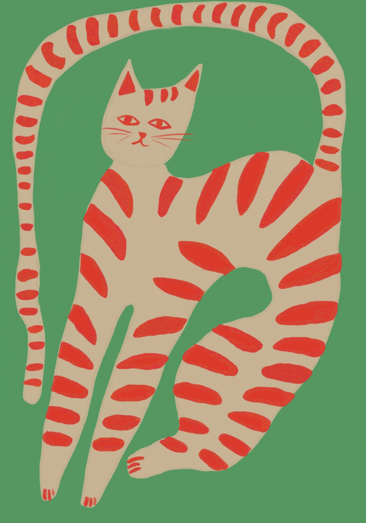 Allungamento del gatto a strisce
