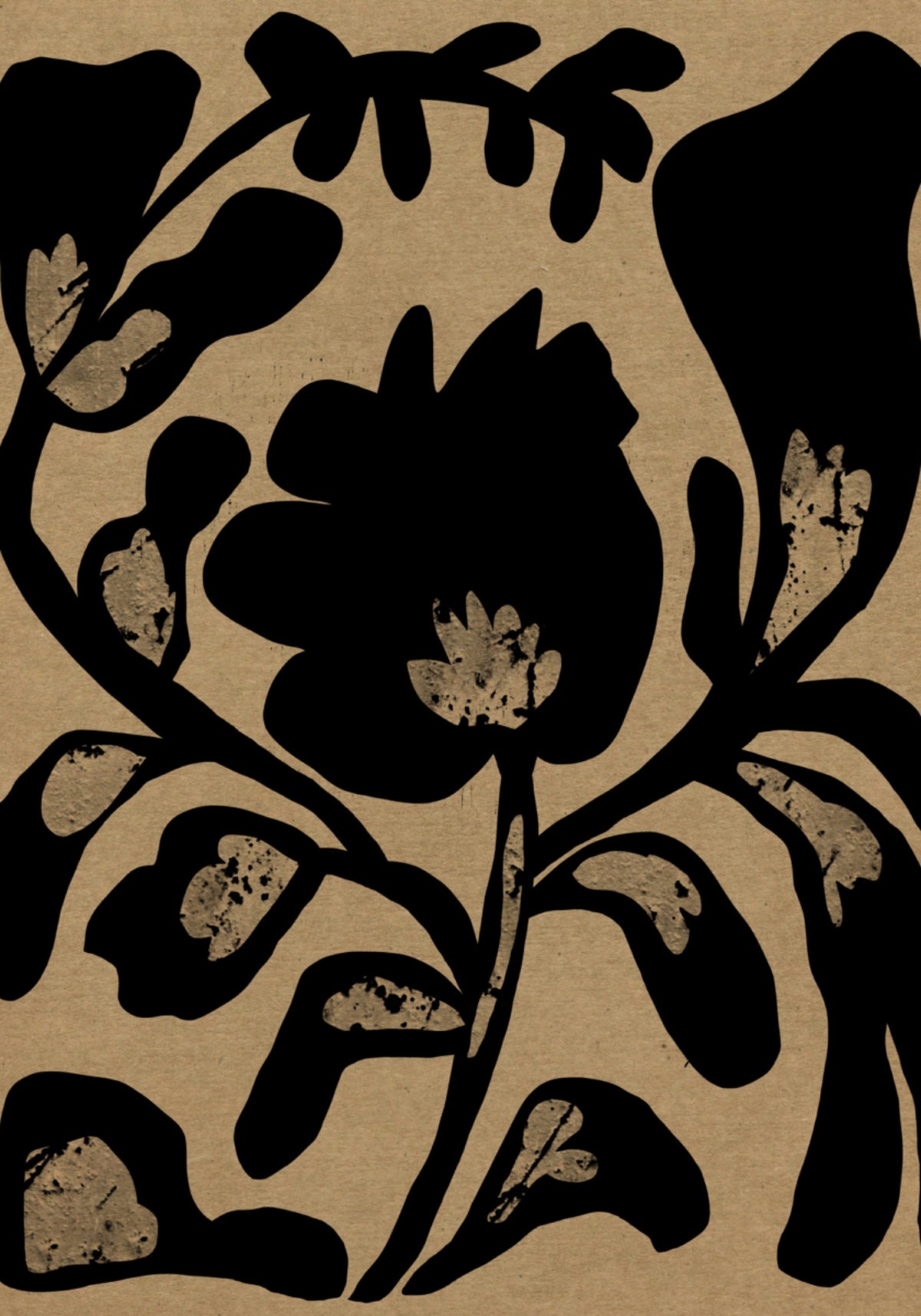 Silhouette botanica nera