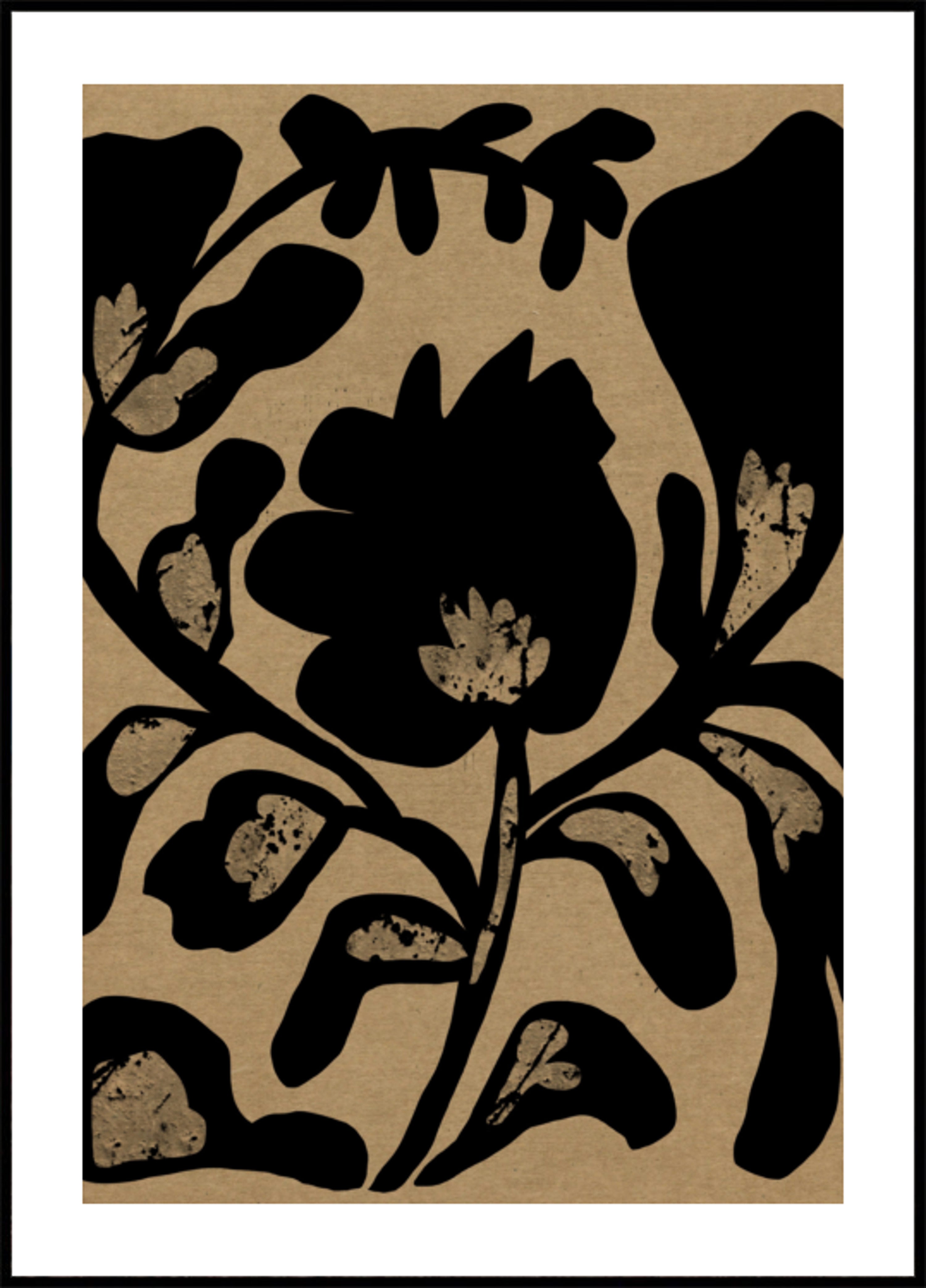 Silhouette botanica nera