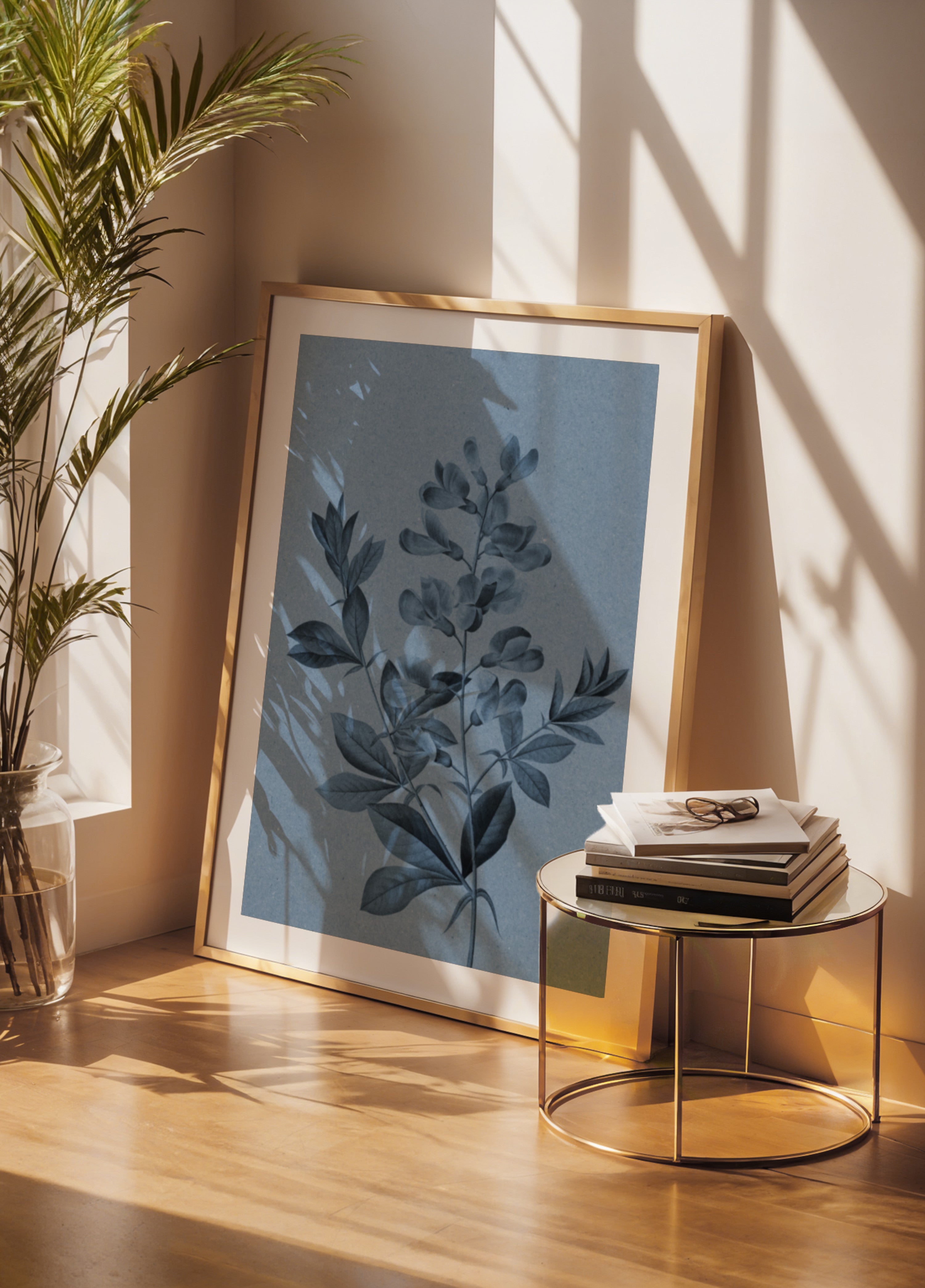 Elegante botanico blu
