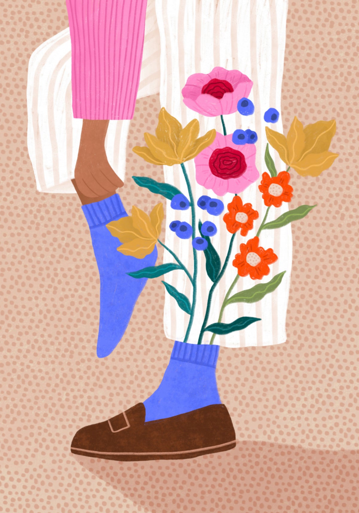 Gambe di fiori stravaganti