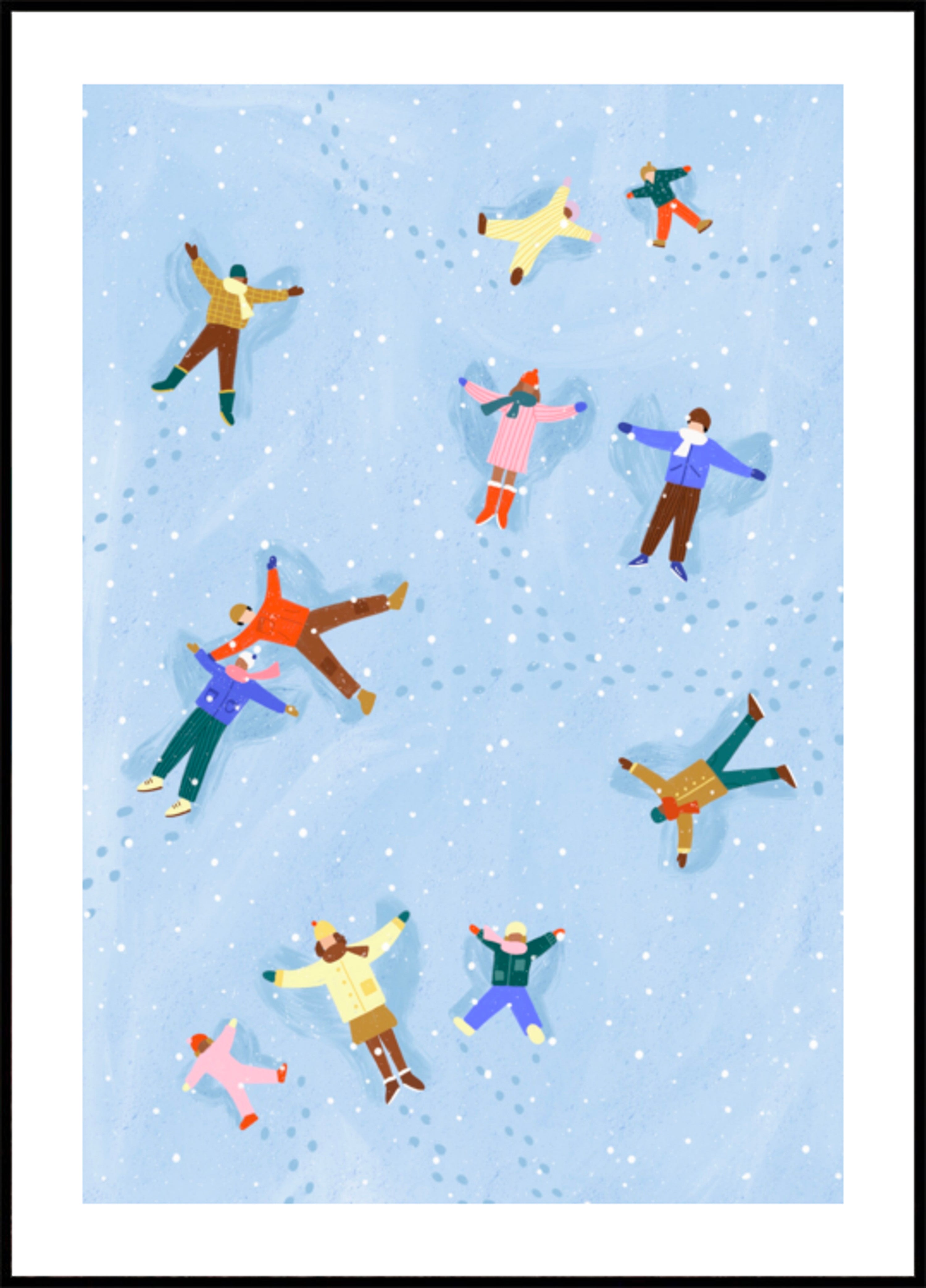 Divertimento con gli angeli delle nevi