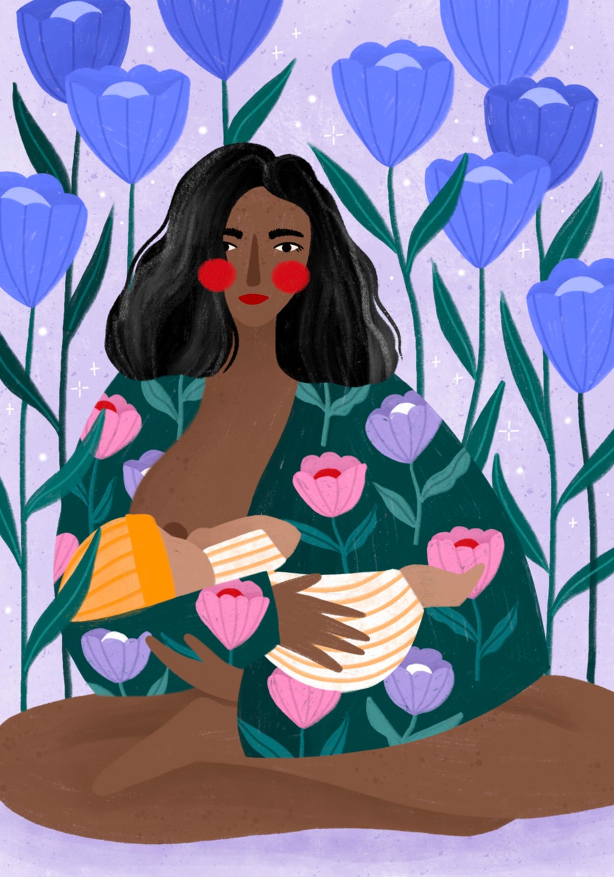 L'abbraccio floreale della mamma