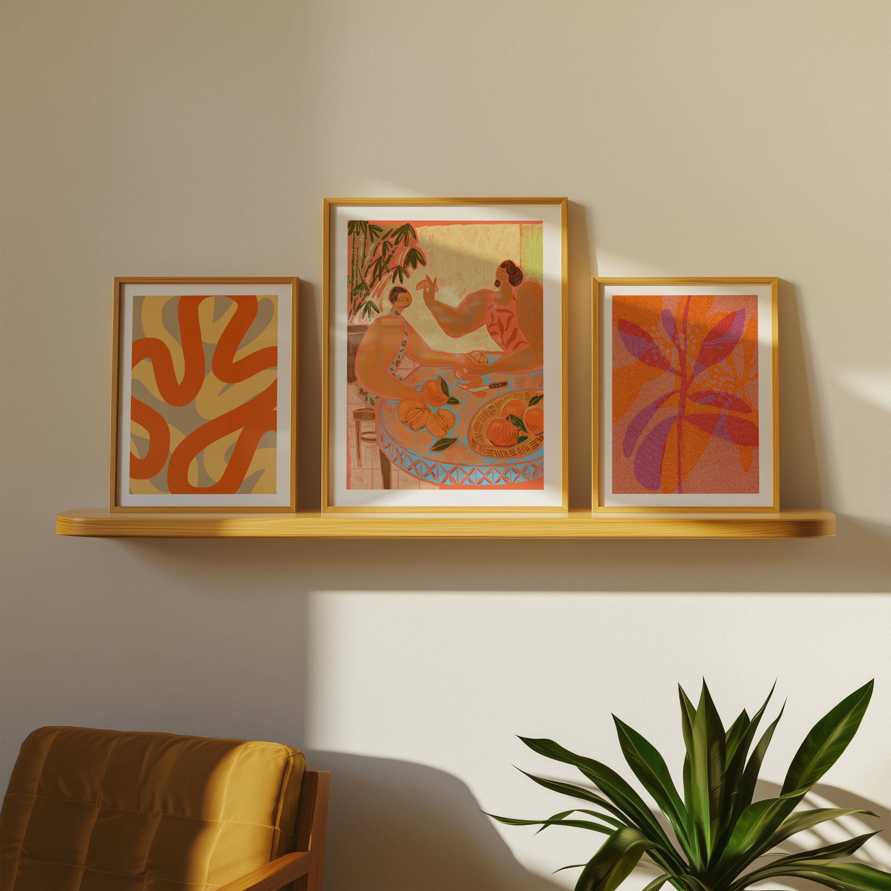 Arte della parete della galleria astratta Boho