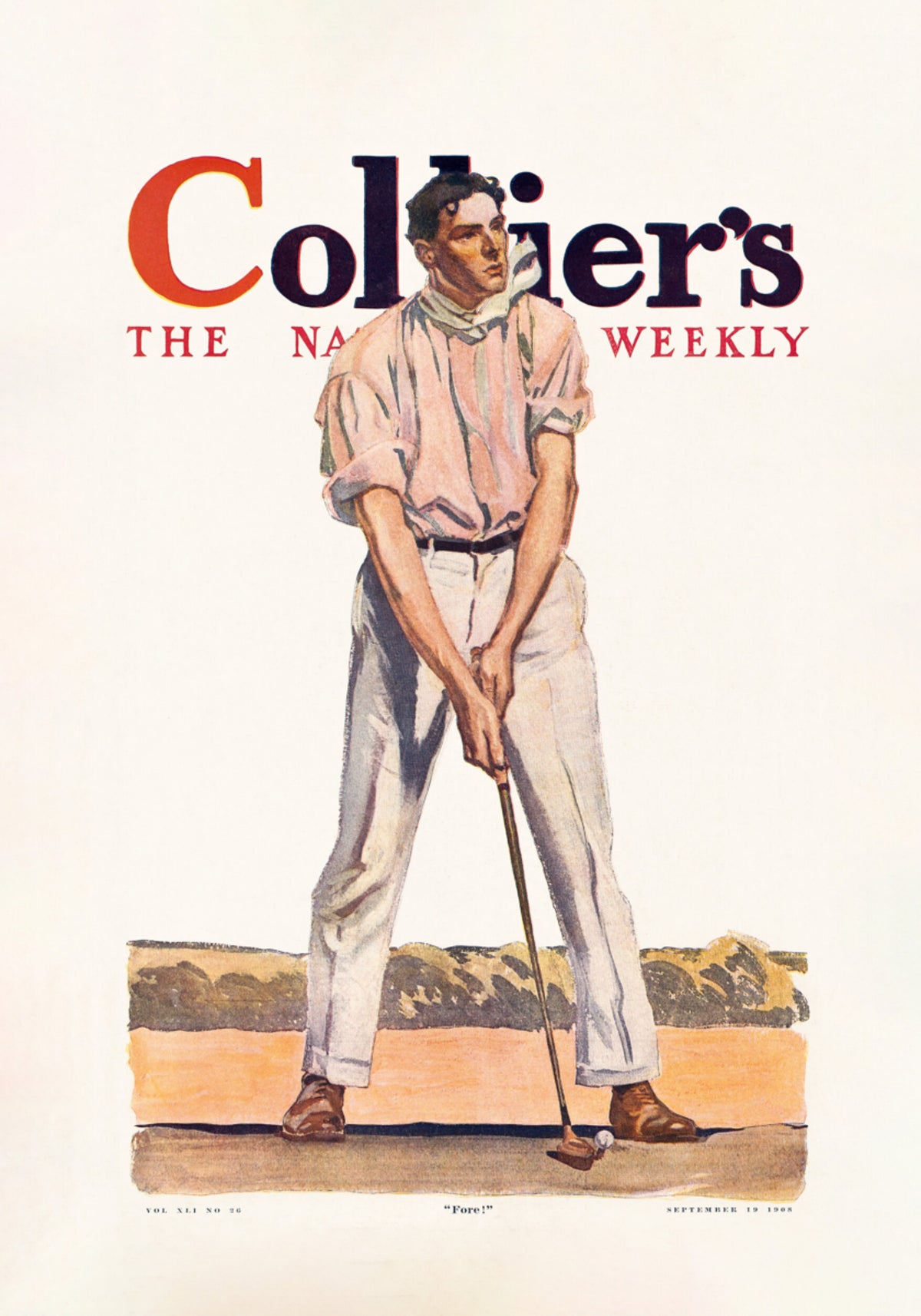 Collier's Golf (1908), Uomo Vintage