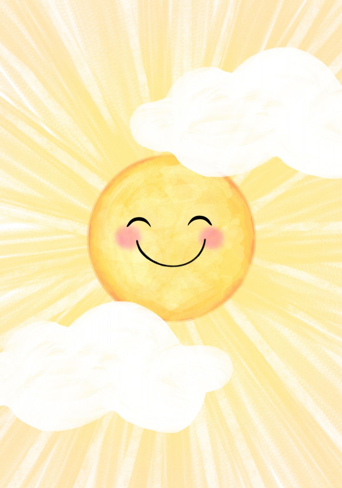 Sole sorridente e felice