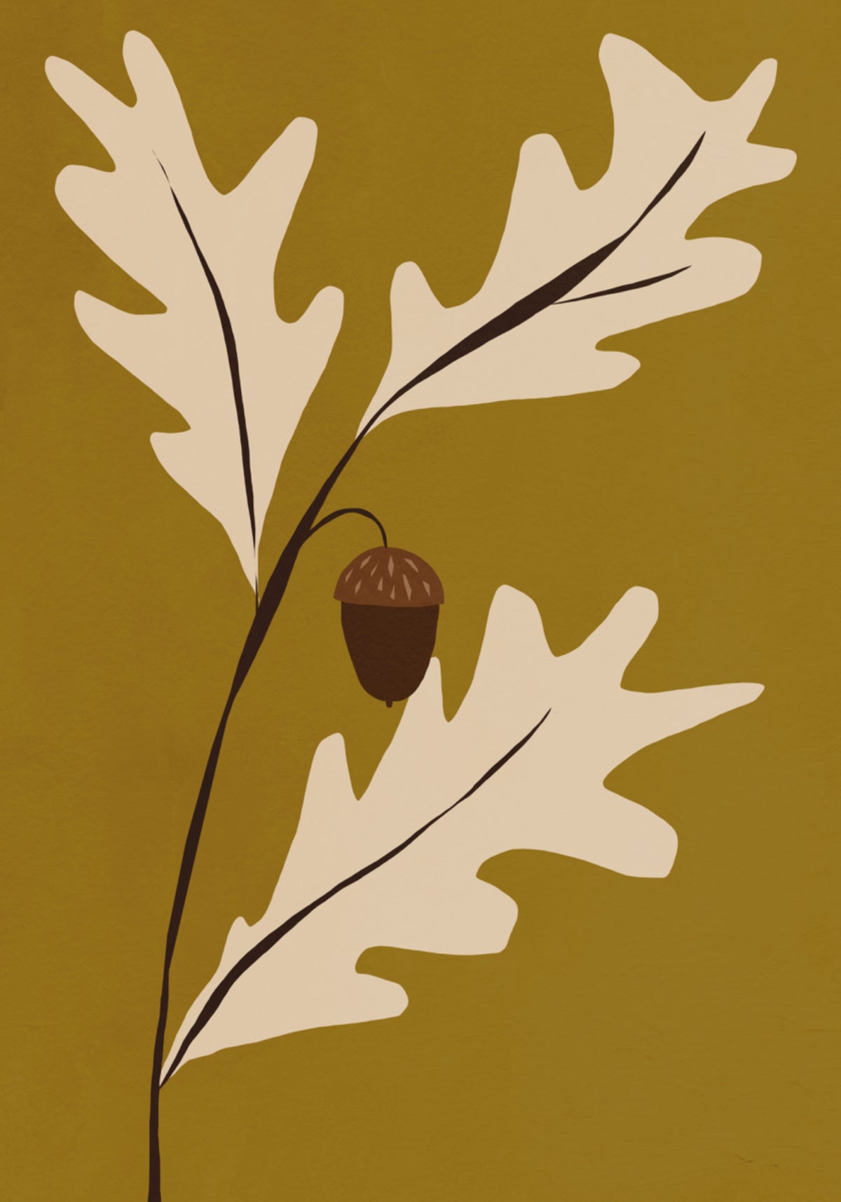 Ghianda di quercia dorata