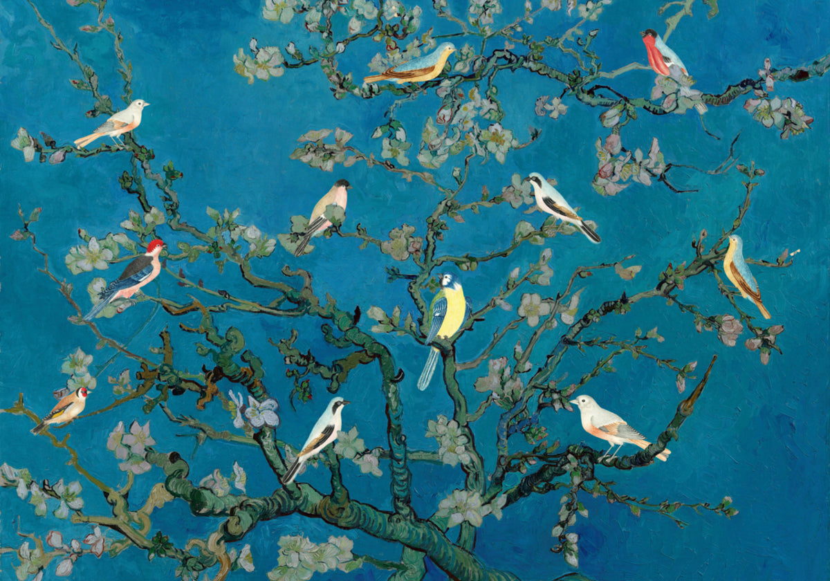 Uccelli tra i fiori