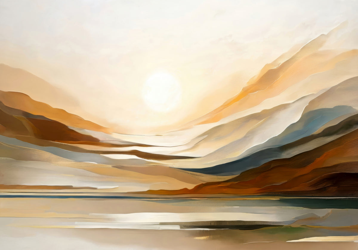 Paesaggio dell'orizzonte dorato