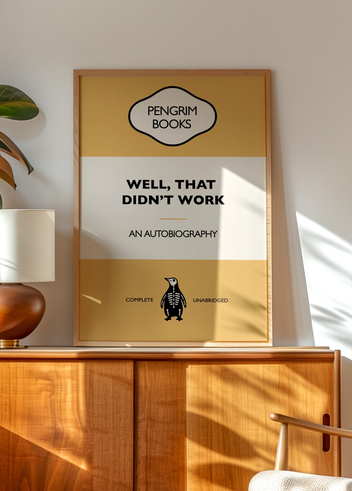 Copertina del libro divertente del pinguino
