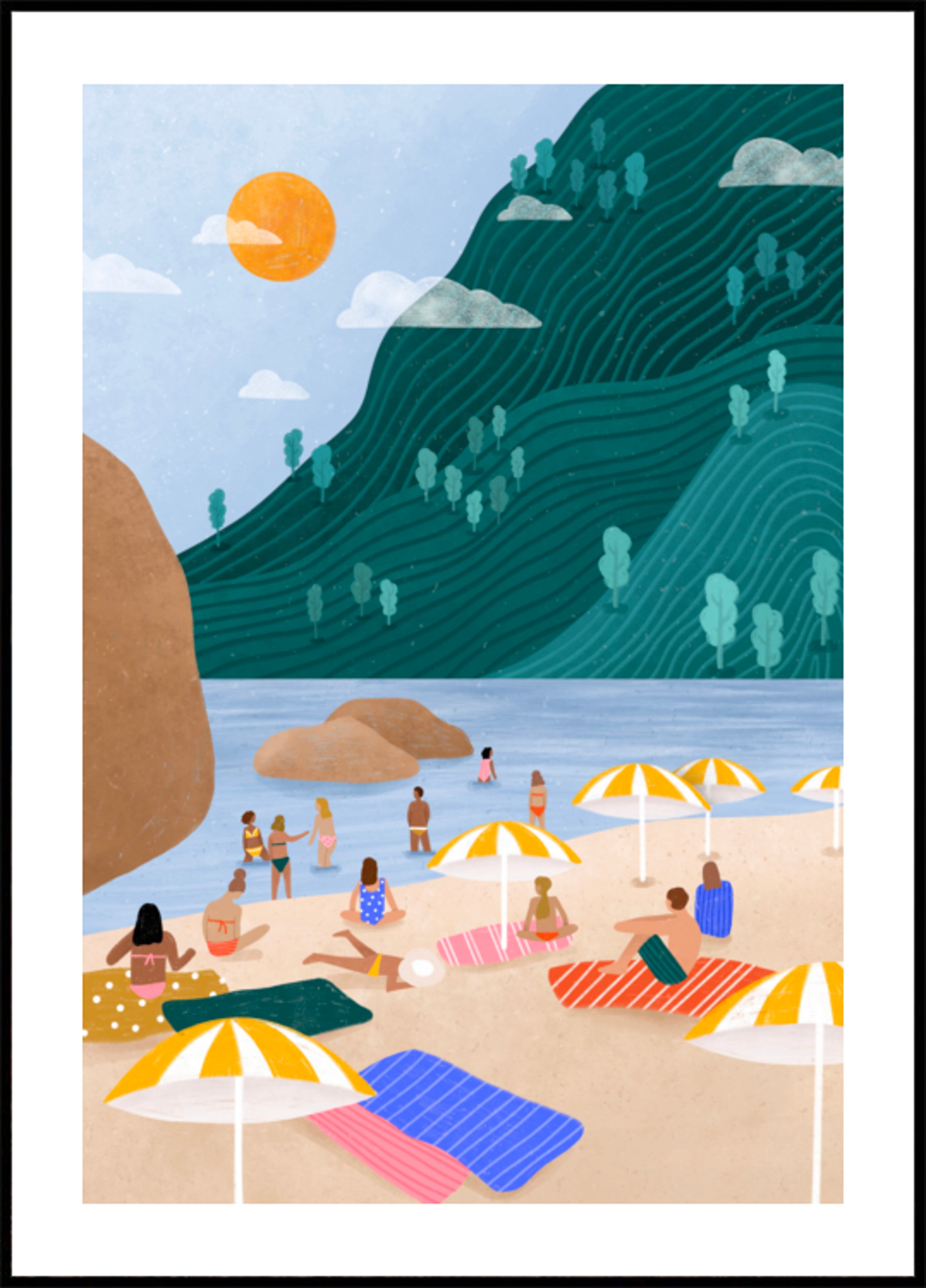 Rilassante spiaggia di montagna