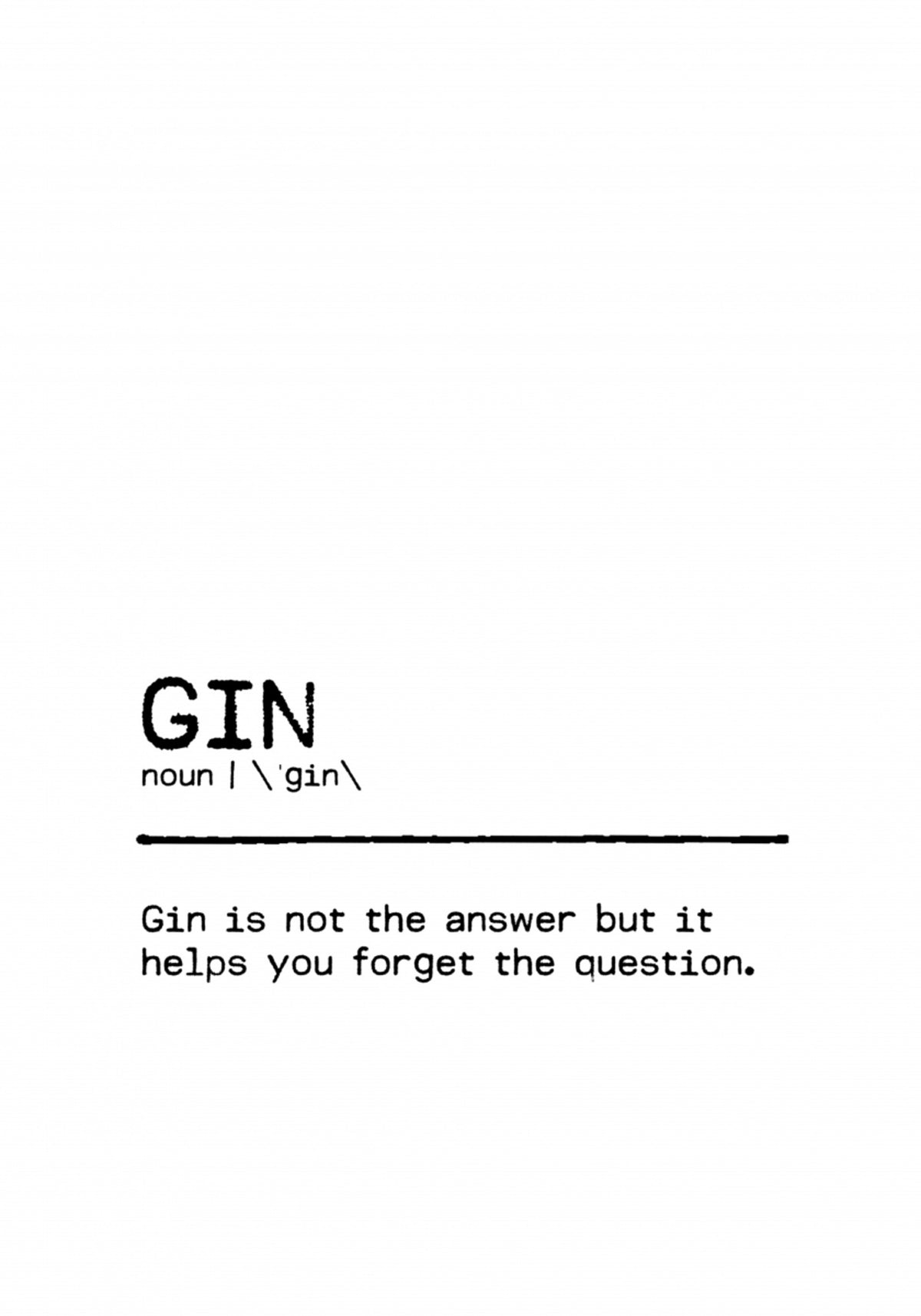 Definizione spiritosa del gin