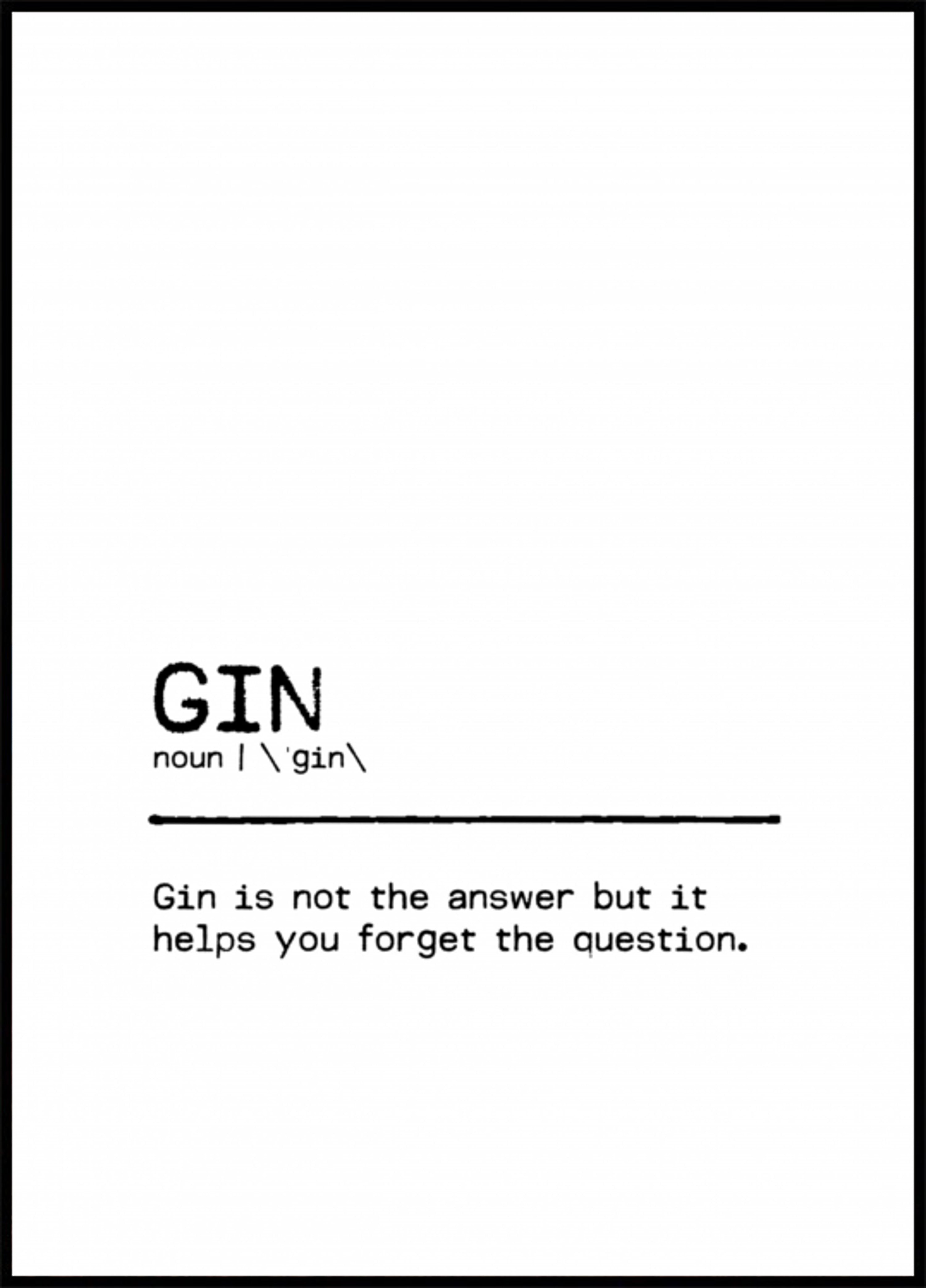 Definizione spiritosa del gin
