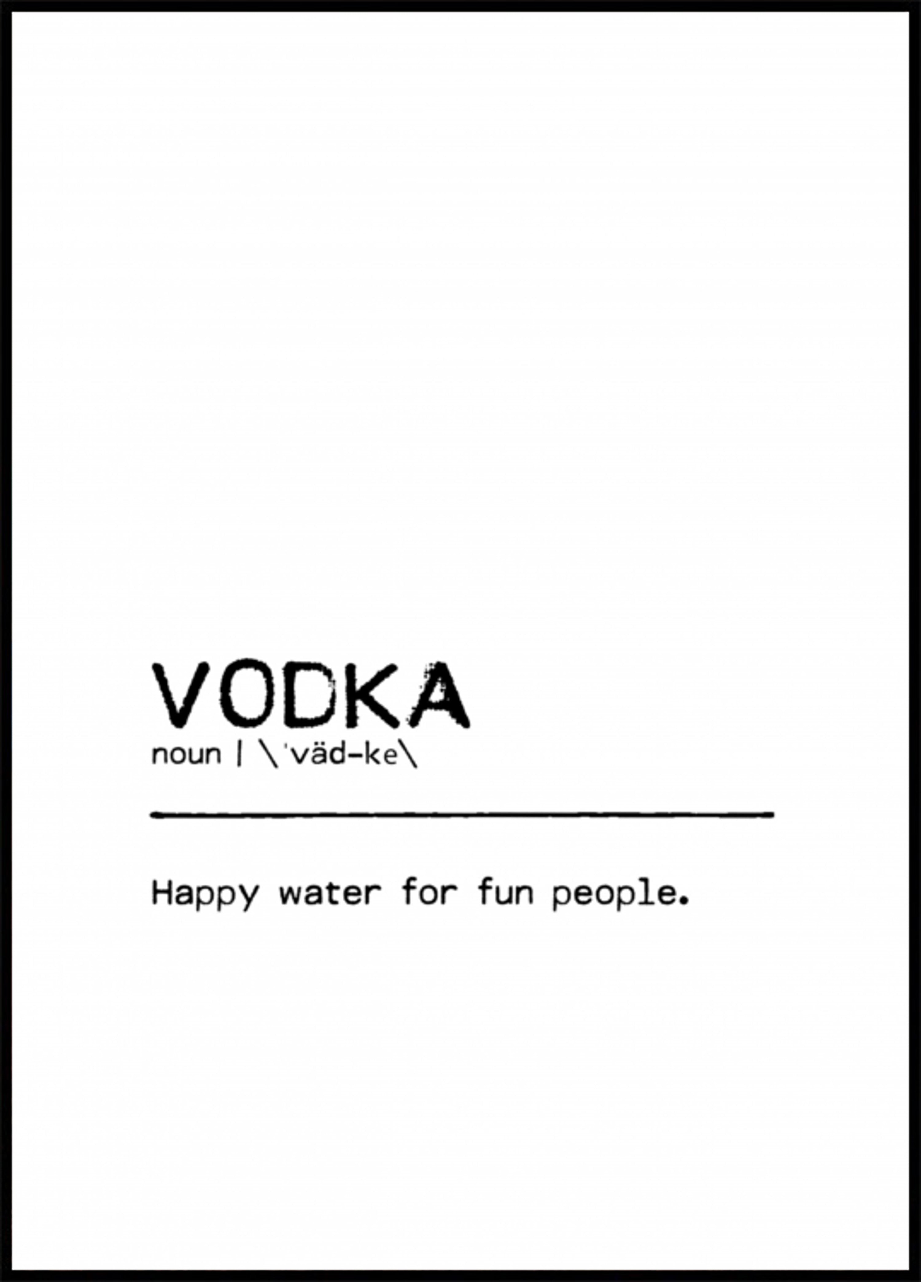 Definizione di Vodka Happy Water