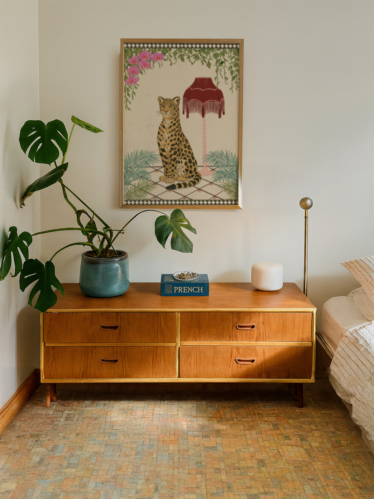 Elegante leopardo tropicale