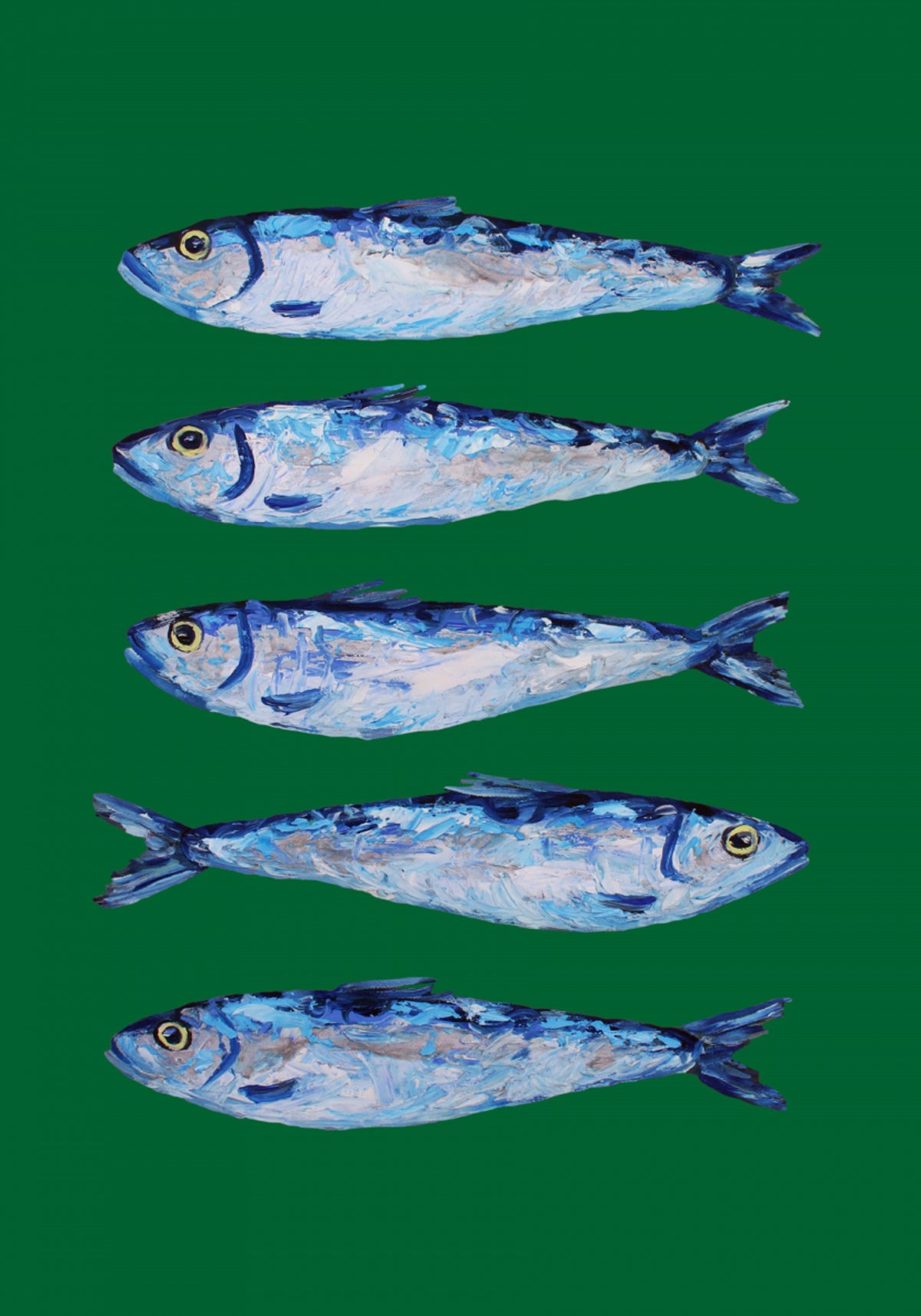 Cinque Sardine Dipinte