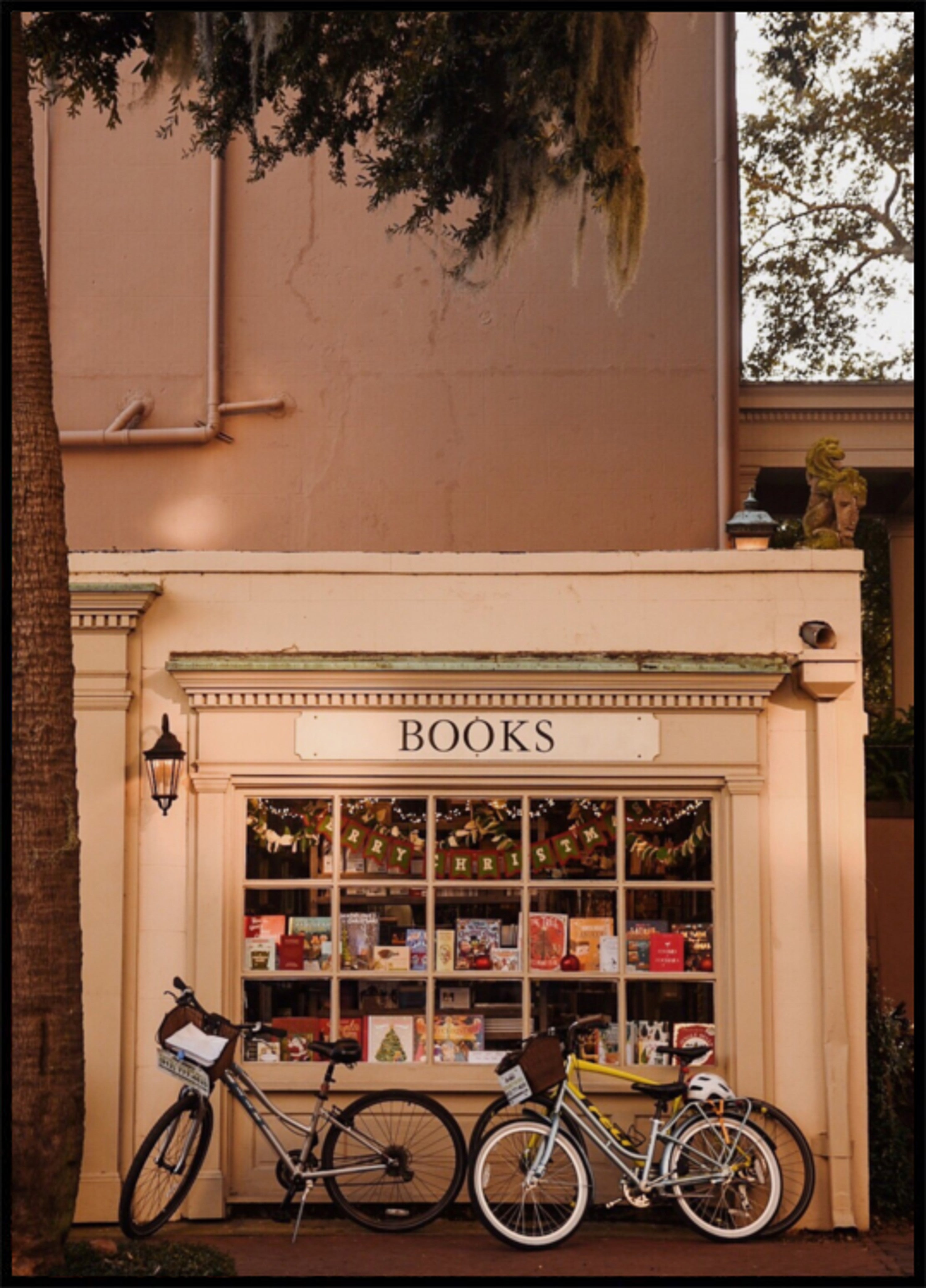 Affascinante scena di strada della libreria