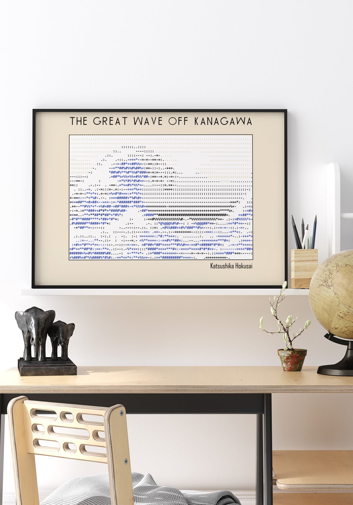 Arte iconica dell'onda blu