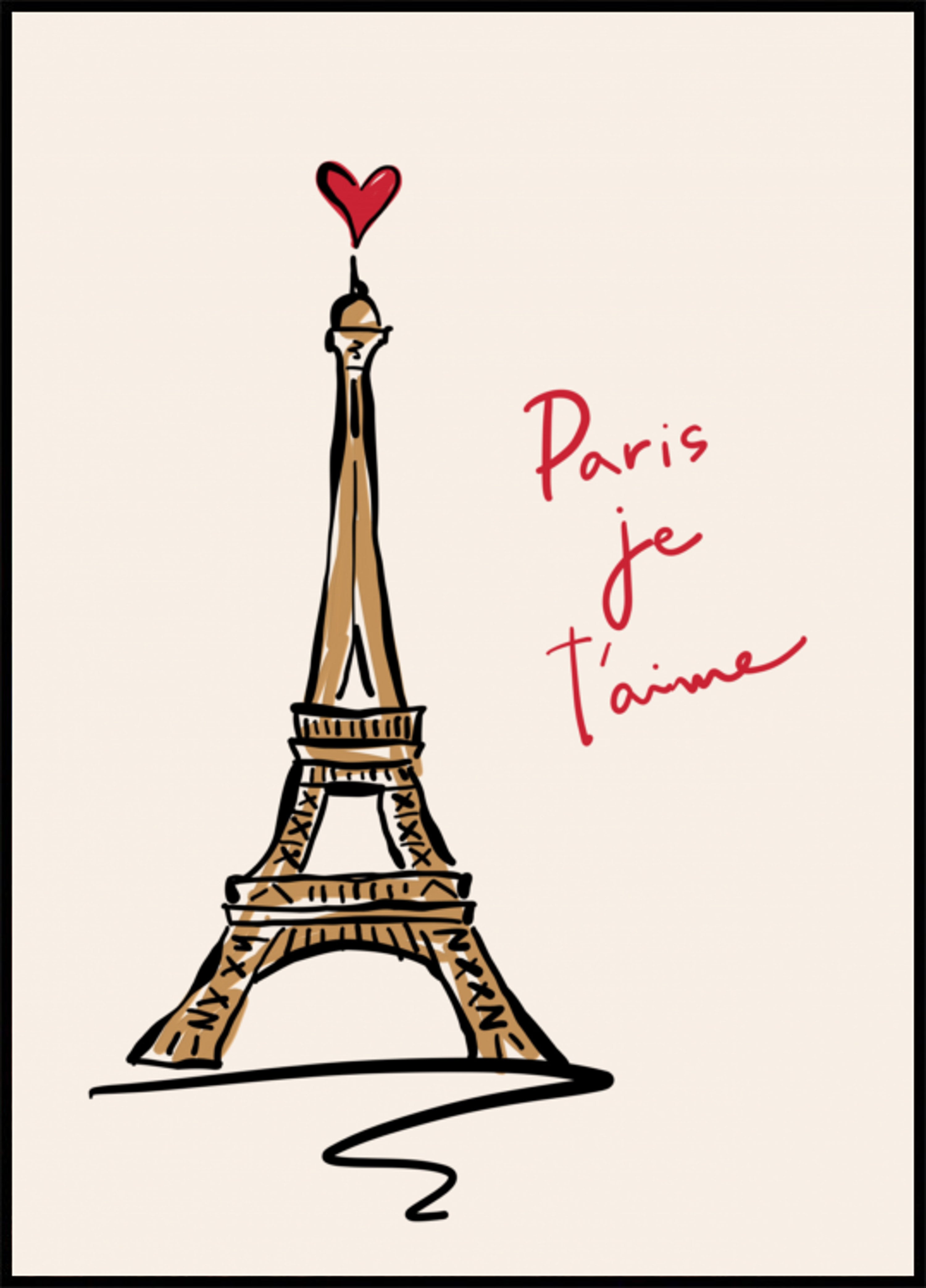 Schizzo d'amore della Torre Eiffel