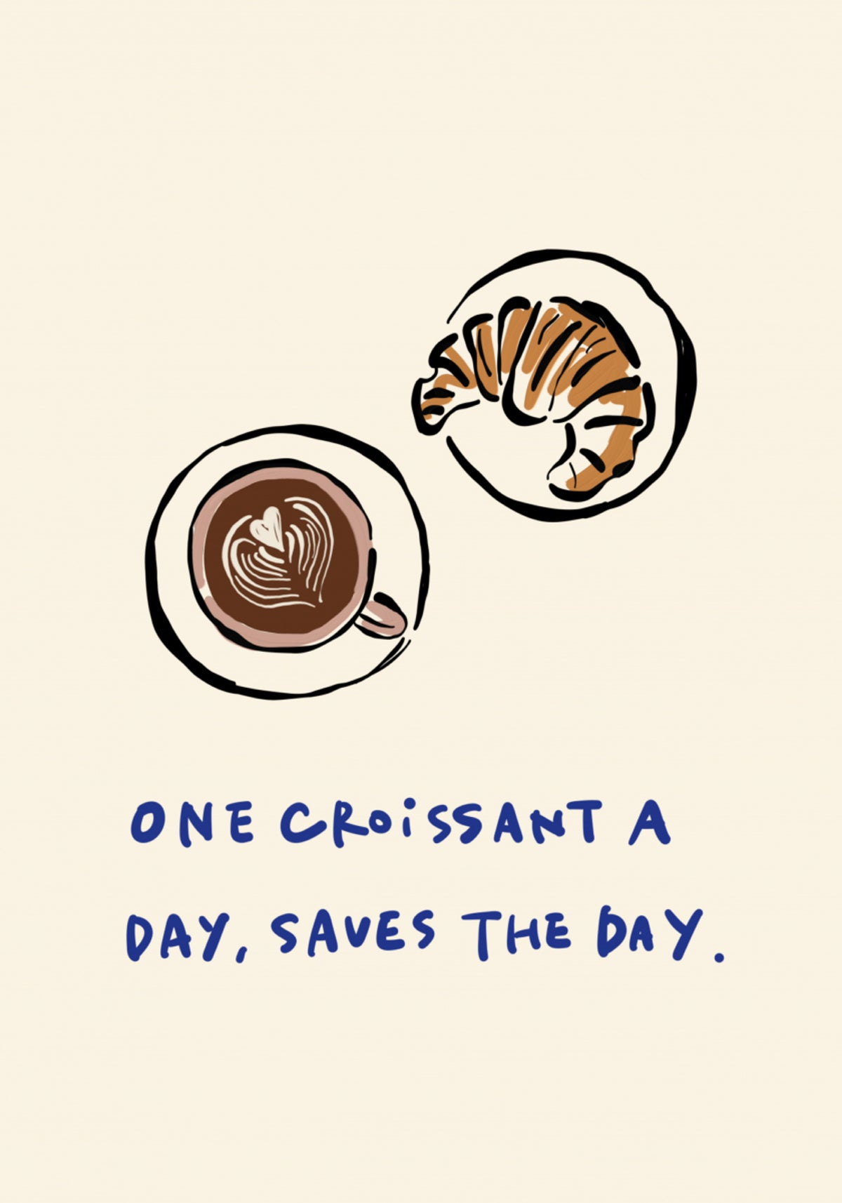 Caffè croissant accogliente