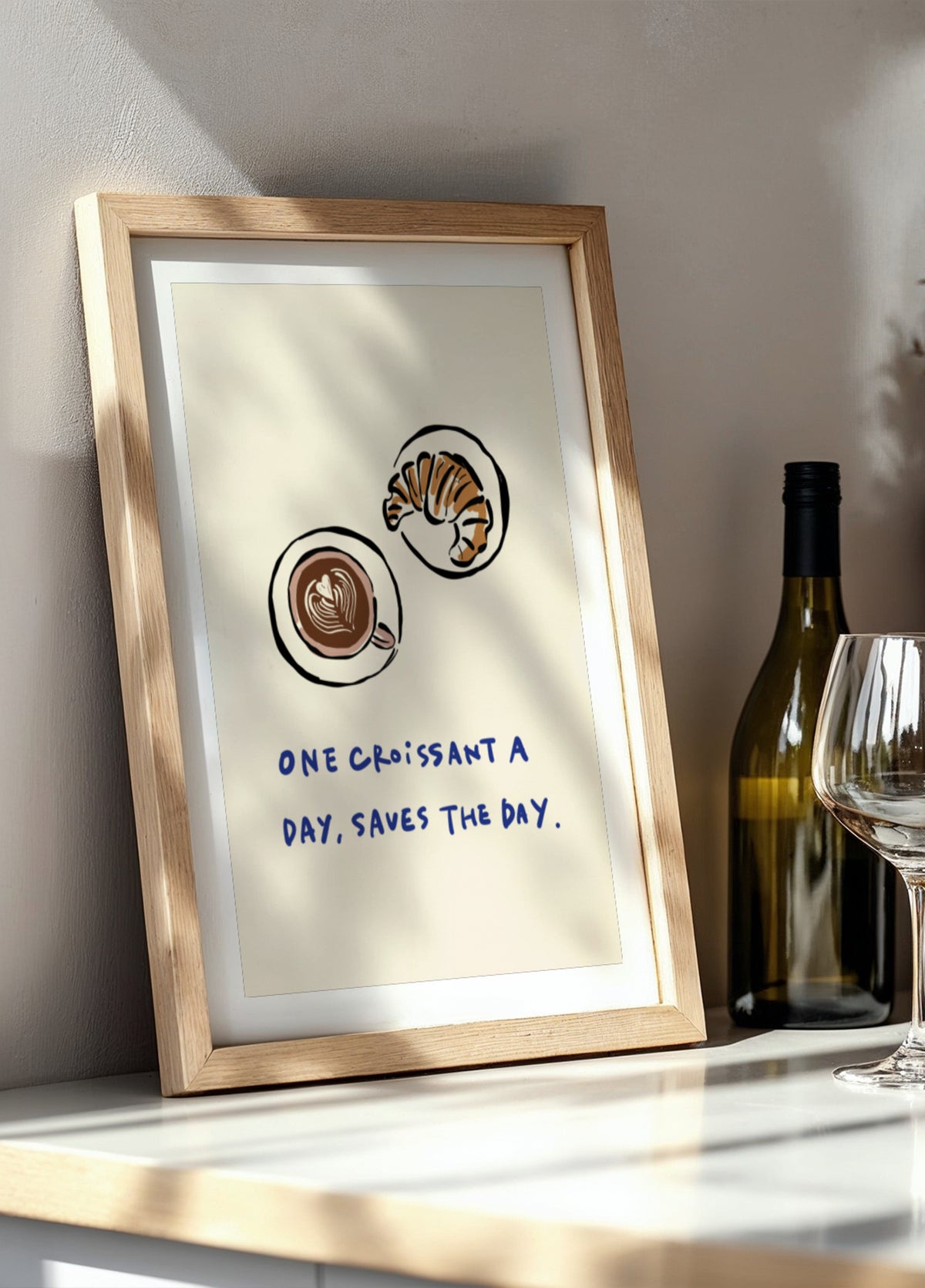 Caffè croissant accogliente