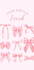 Pink Bows Born To Be Loved Plakat - Posterbox
