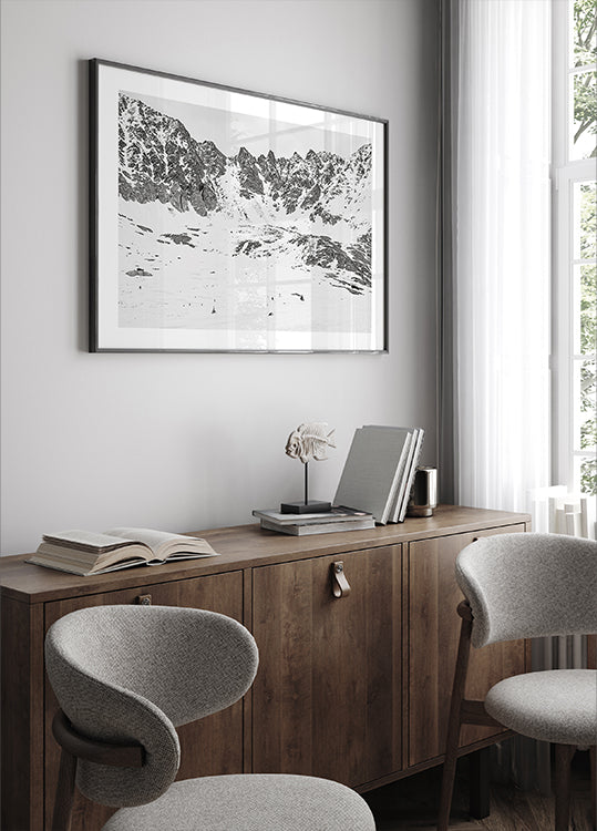 Snowy Mountain Peaks Plakat - Posterbox
