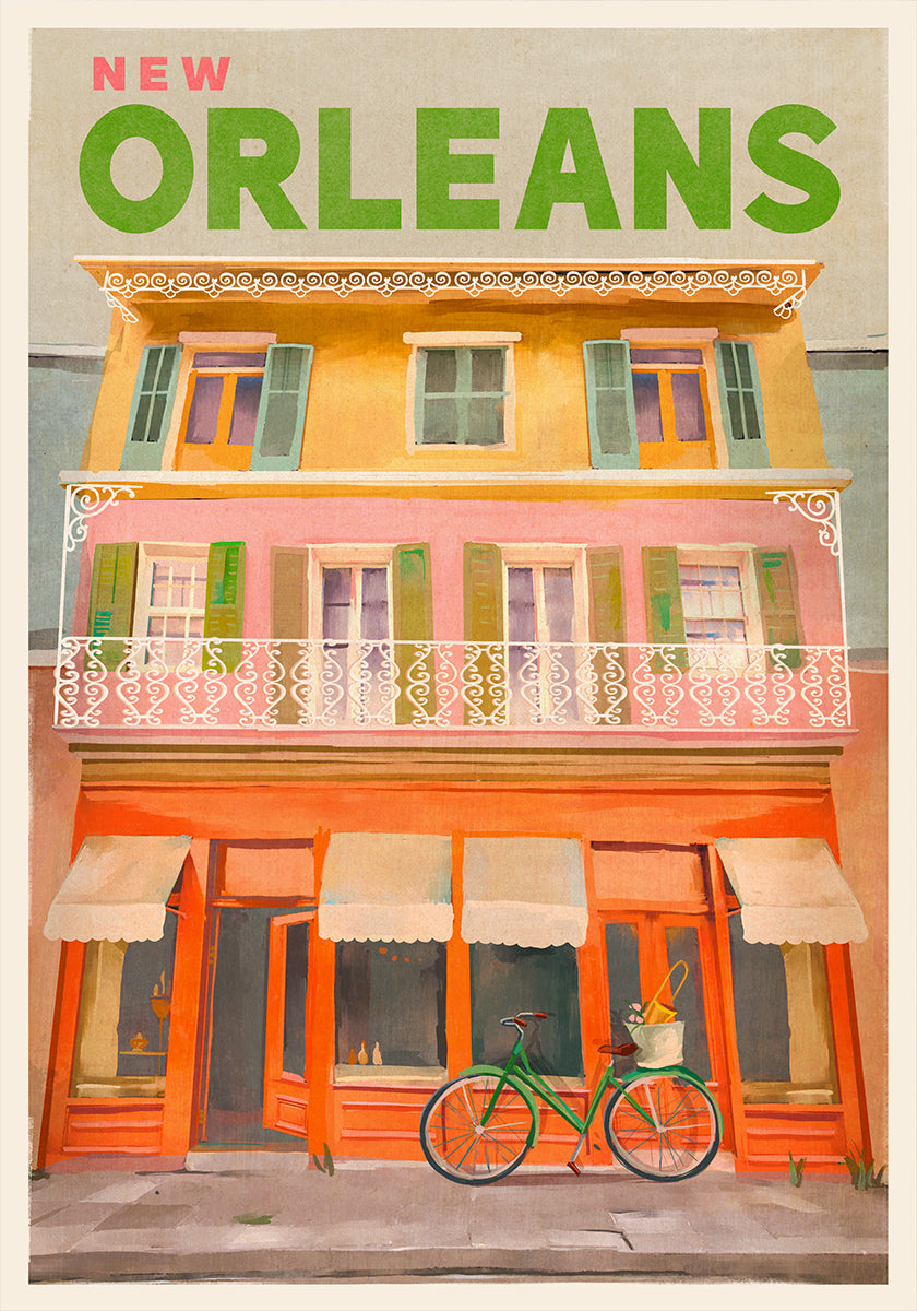 New Orleans Louisiana Vintage Travel Poster (NEW) - Posterbox
