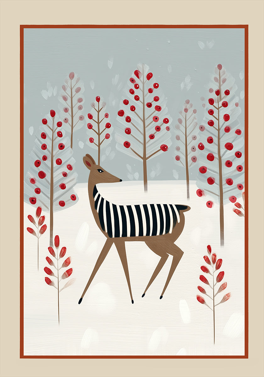 Deer In the Snowy Forest (NEW) - Posterbox