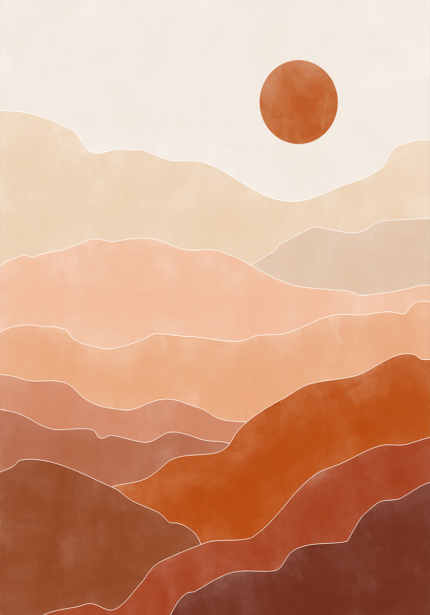 Desert Sun Rise - Posterbox